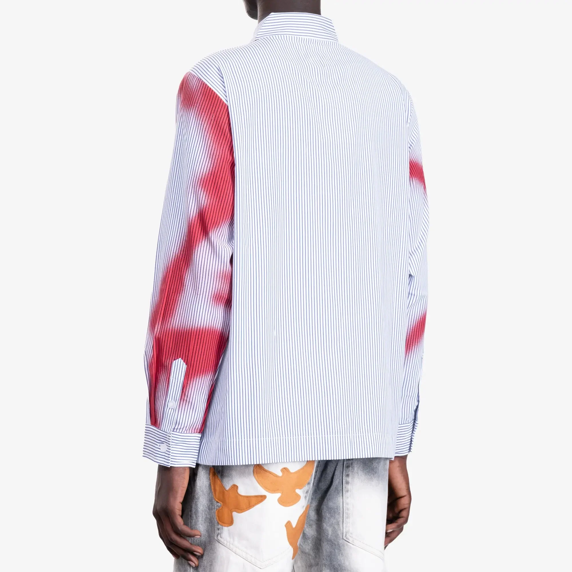 Blurry Face Airbrush Stripe Shirt - Image 4