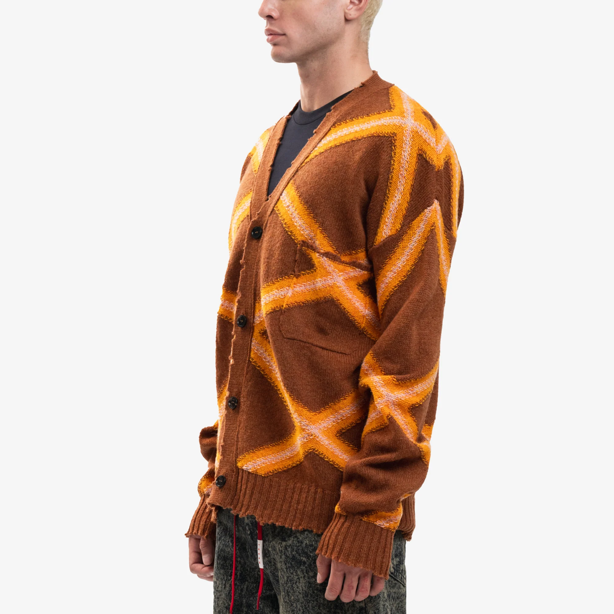 Broken Macro Argyle Cardigan - Image 3