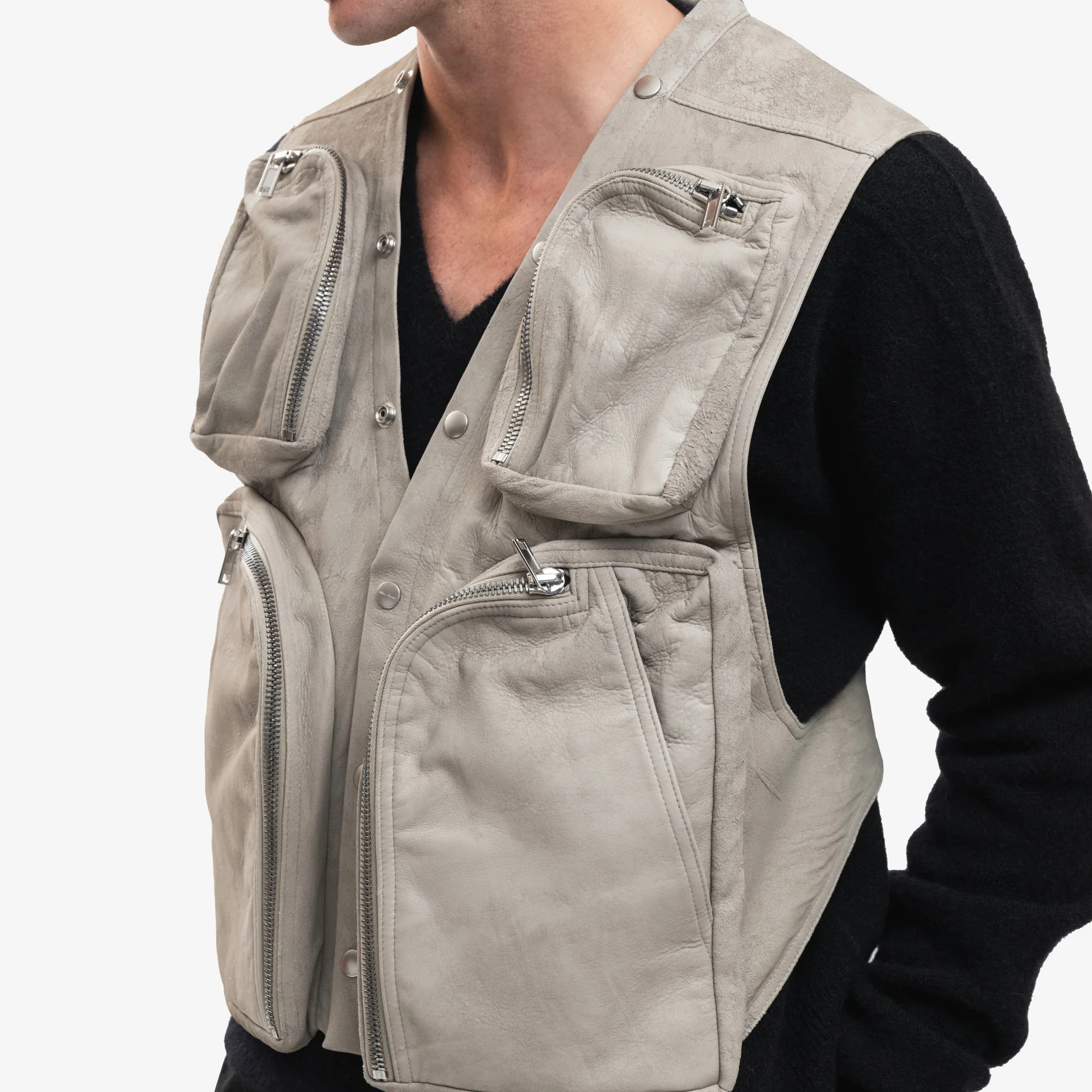 Cargo Leather Vest - Image 5