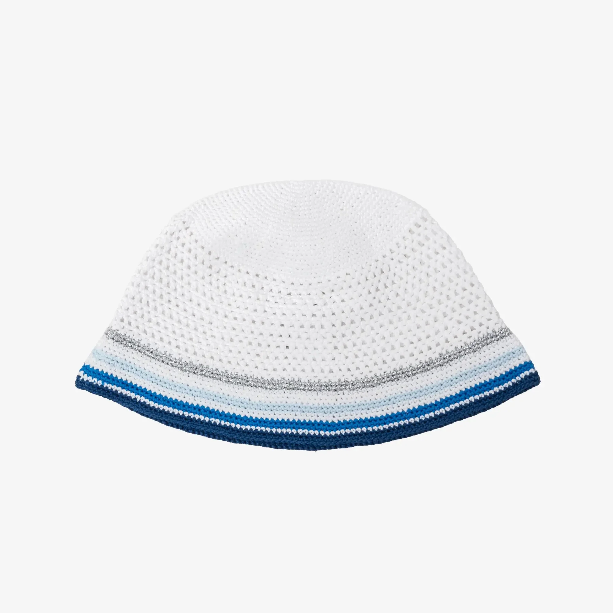 Mesh Stripe Crochet Hat - Image 3