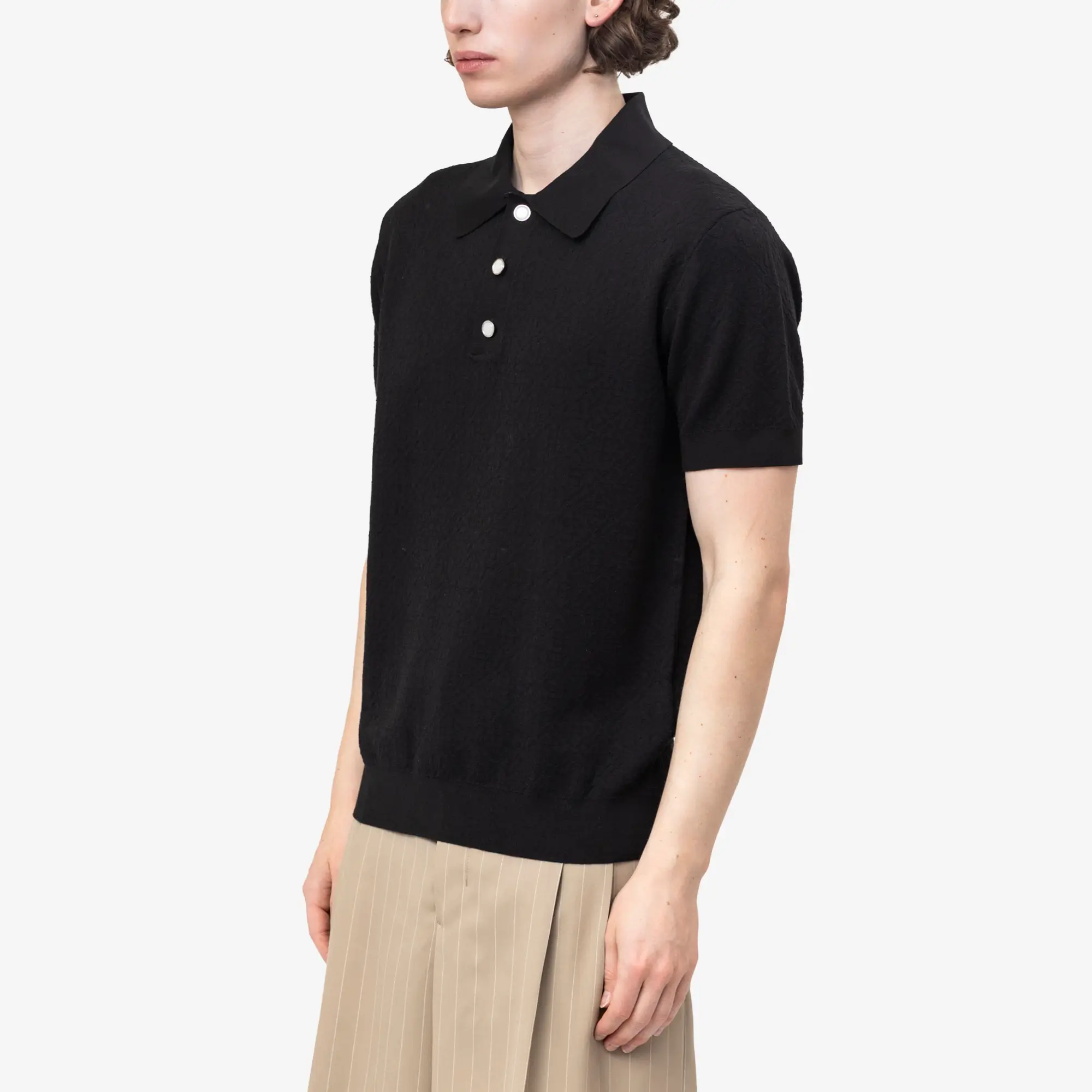 Pointelle Monogram Polo - Image 3