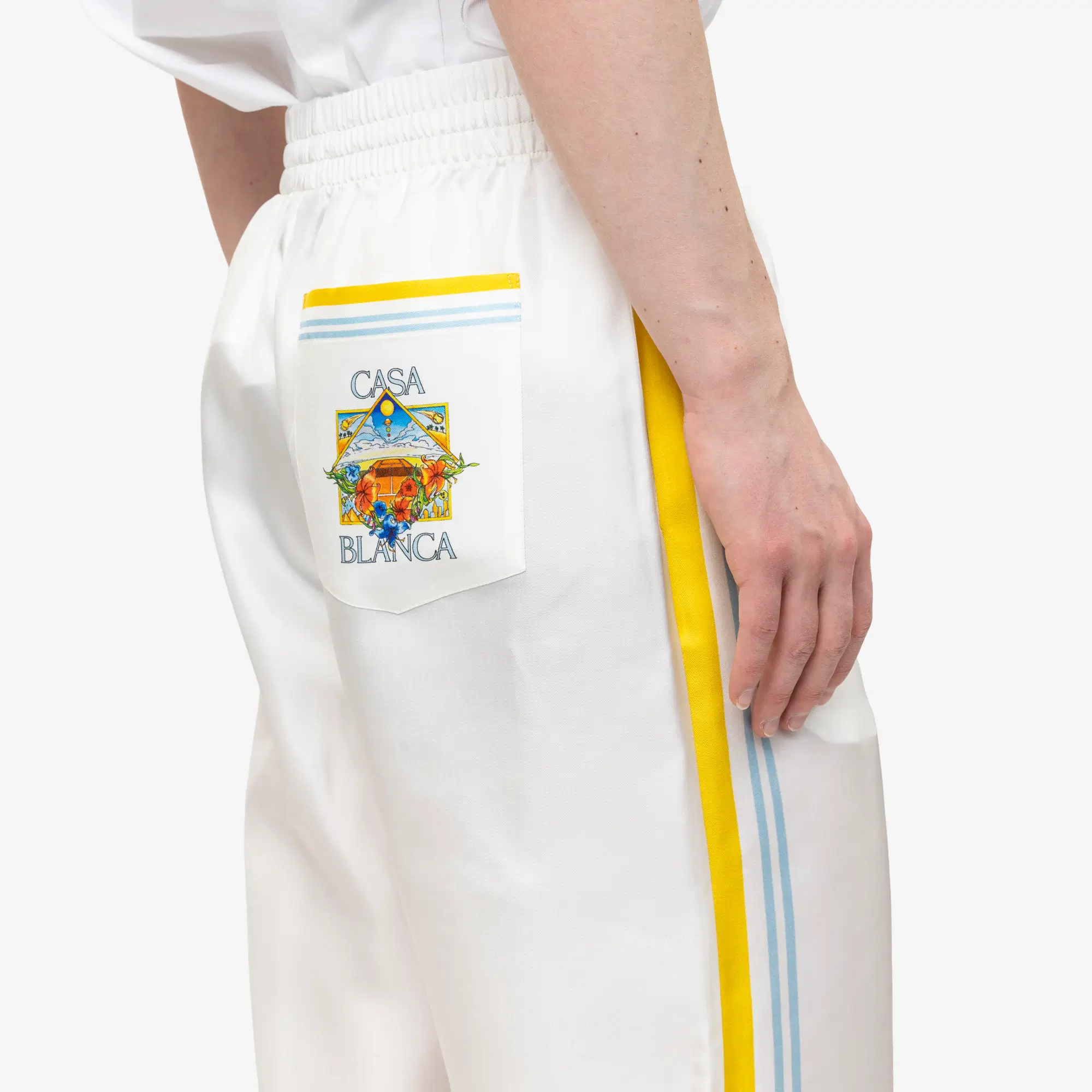 Tennis Landscape Silk Twill Trousers - Image 5