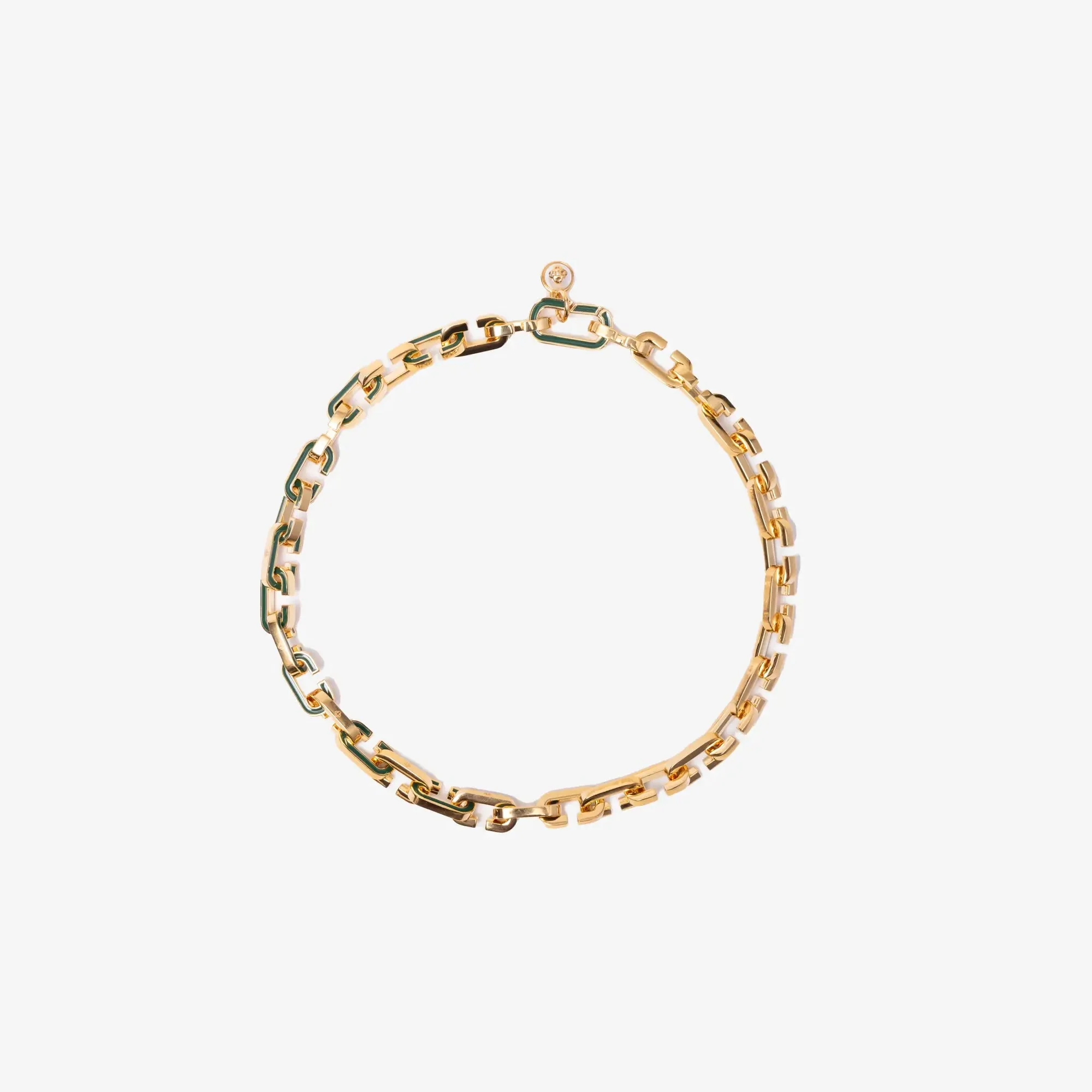 Enamel C Link Necklace