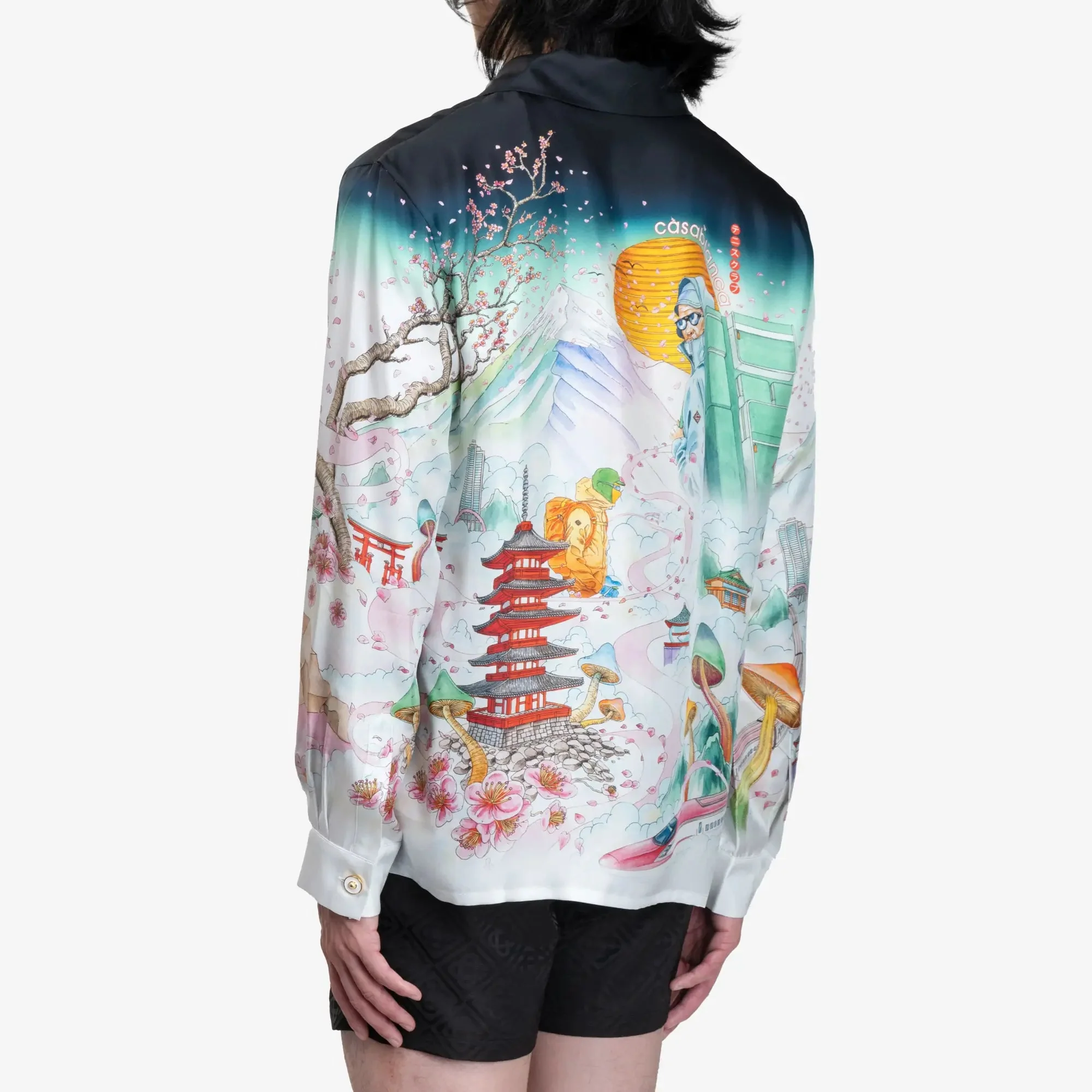 Flowers Cuban Collar LS Shirt - Image 4