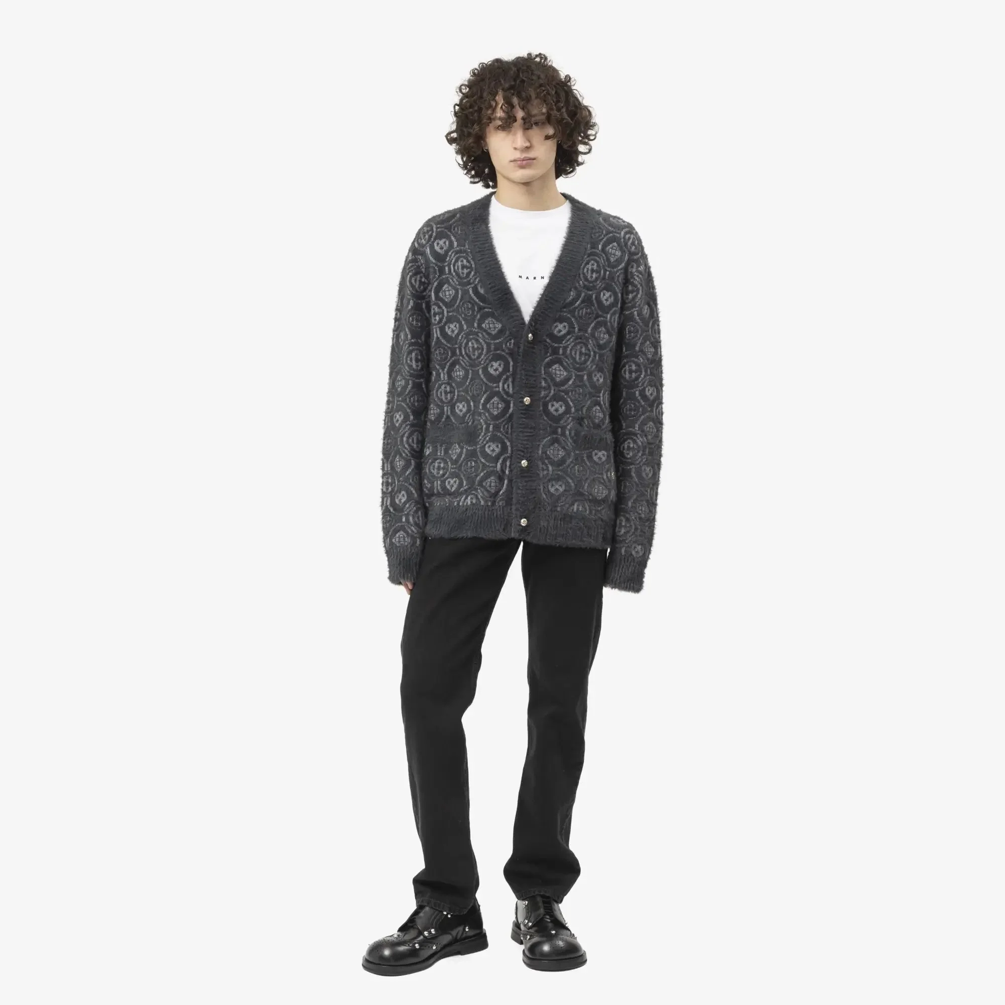 Fluffy Monogram Cardigan - Image 2