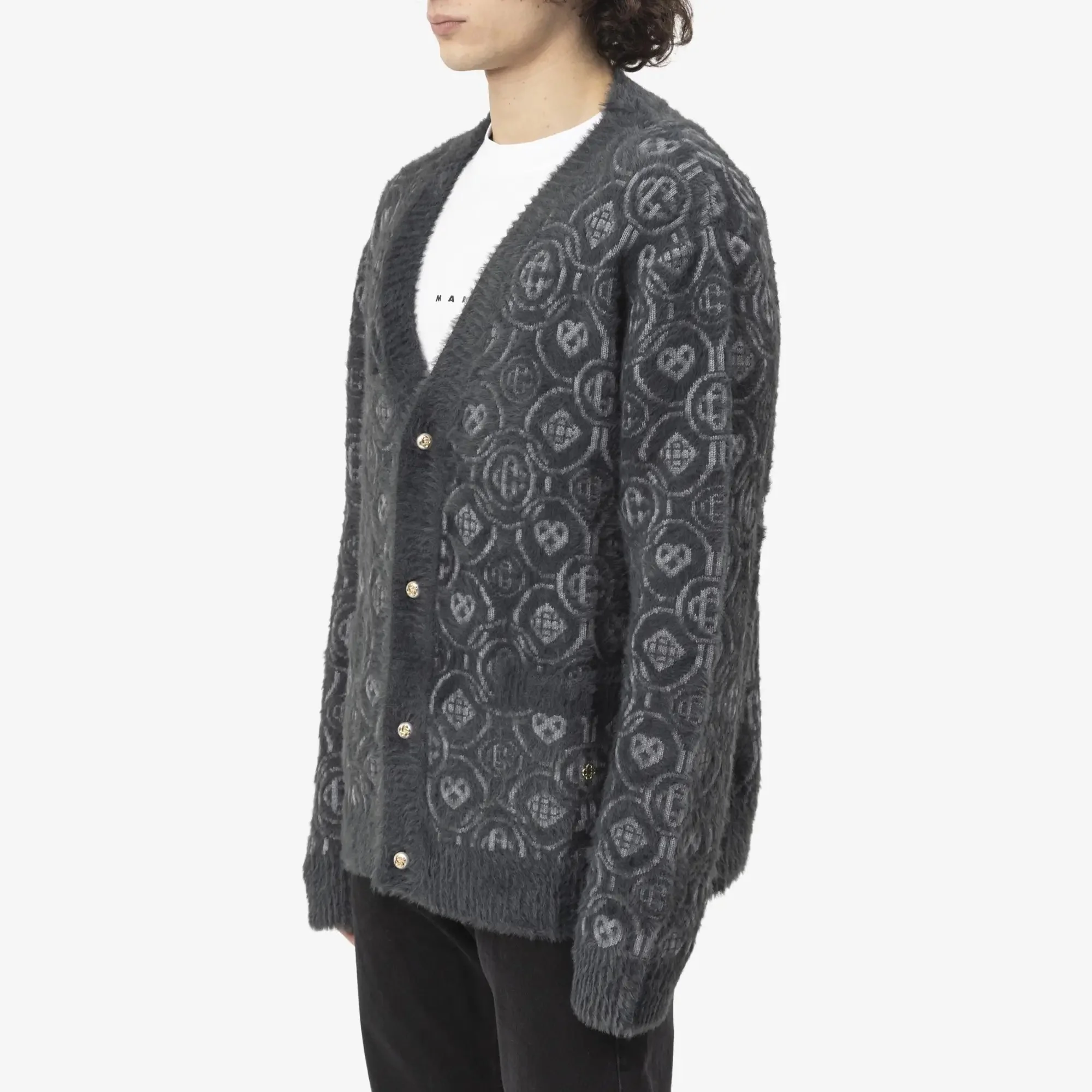 Fluffy Monogram Cardigan - Image 3