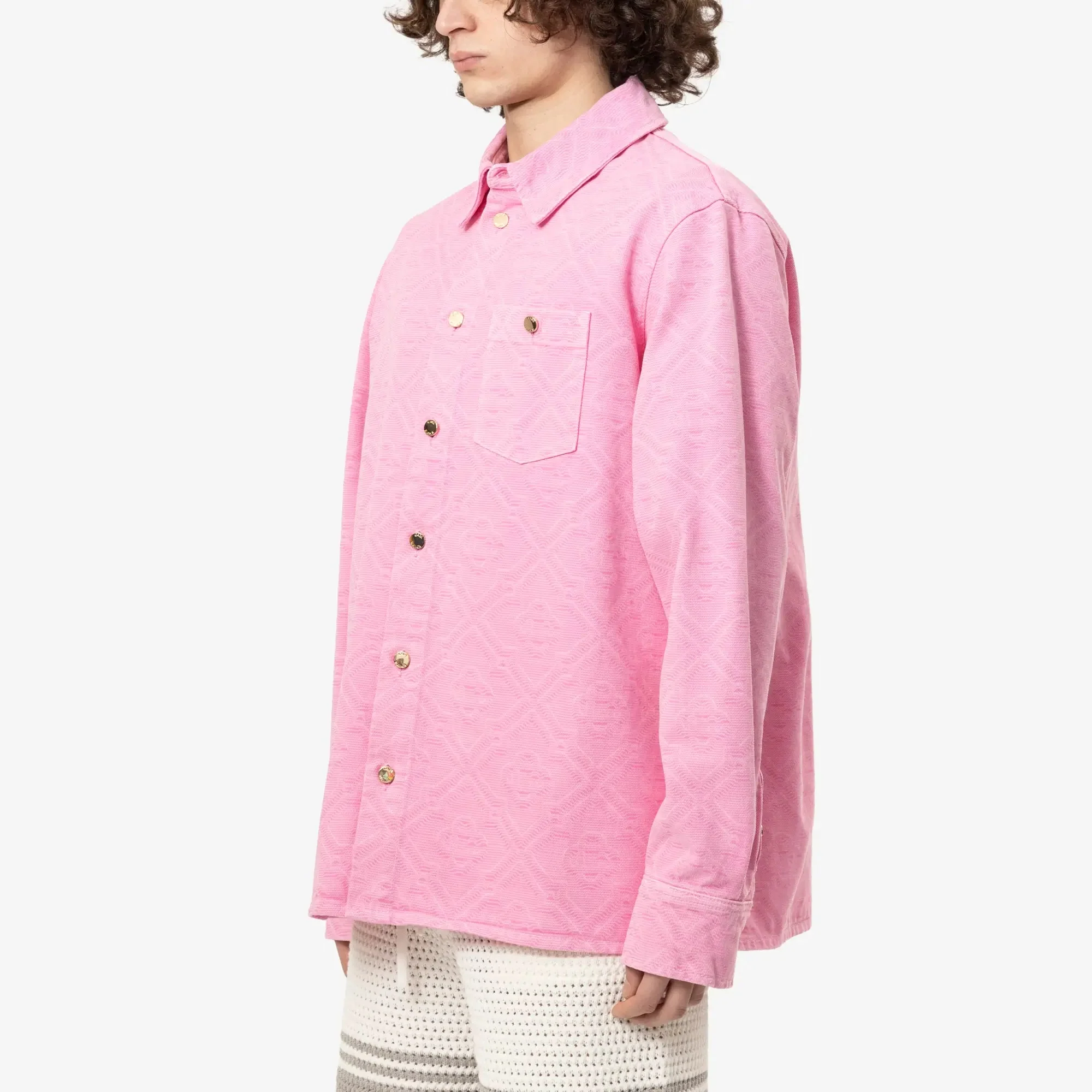 Laser Monogram Oversize Denim Shirt - Image 3