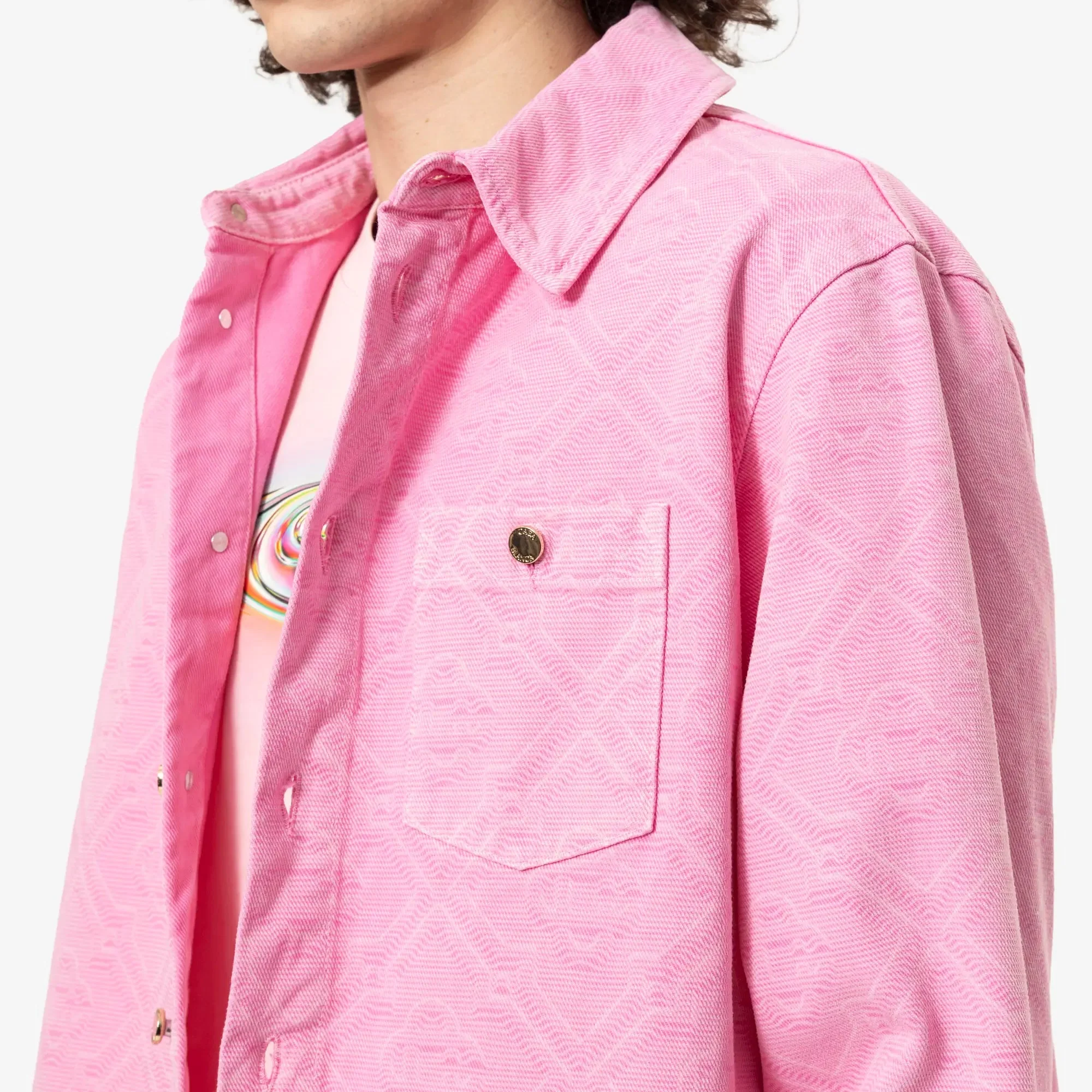 Laser Monogram Oversize Denim Shirt - Image 5
