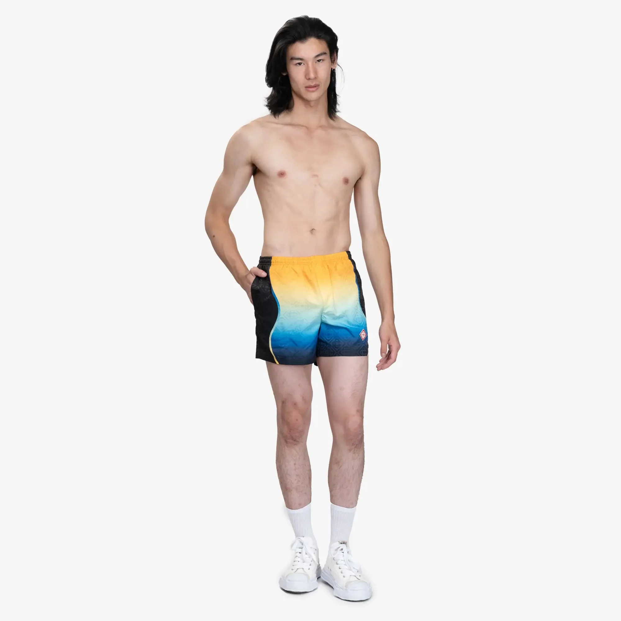 Printed Jacquard Swim Shorts - Image 2