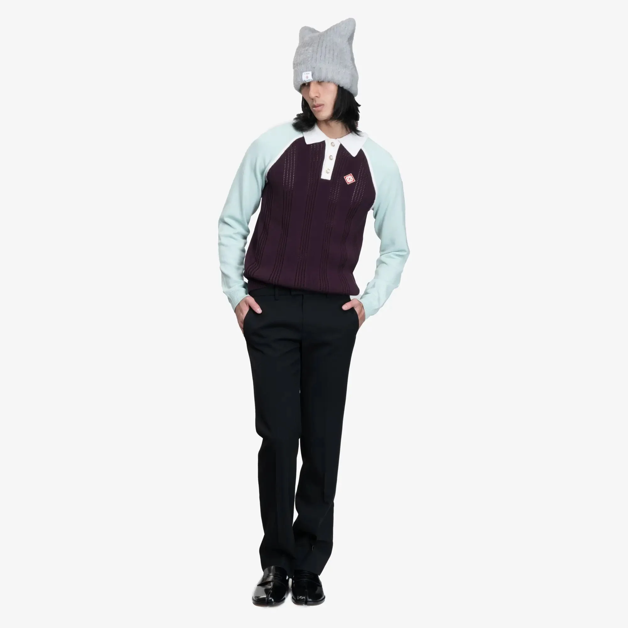 Sporty Long Sleeve Polo - Image 2