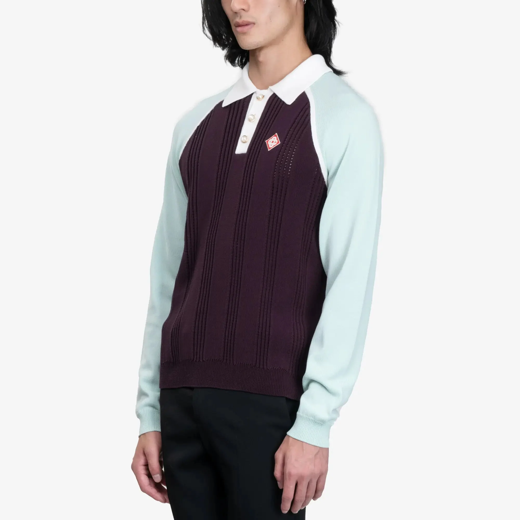 Sporty Long Sleeve Polo - Image 3