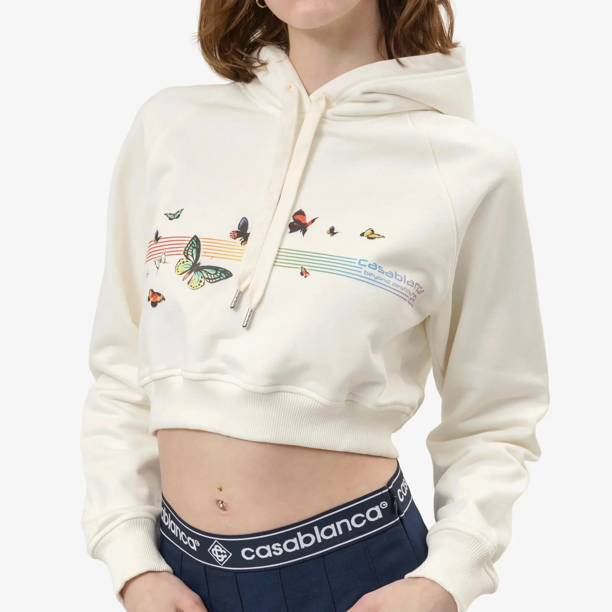 Womens Butterfly Cropped Hoody - Image 5