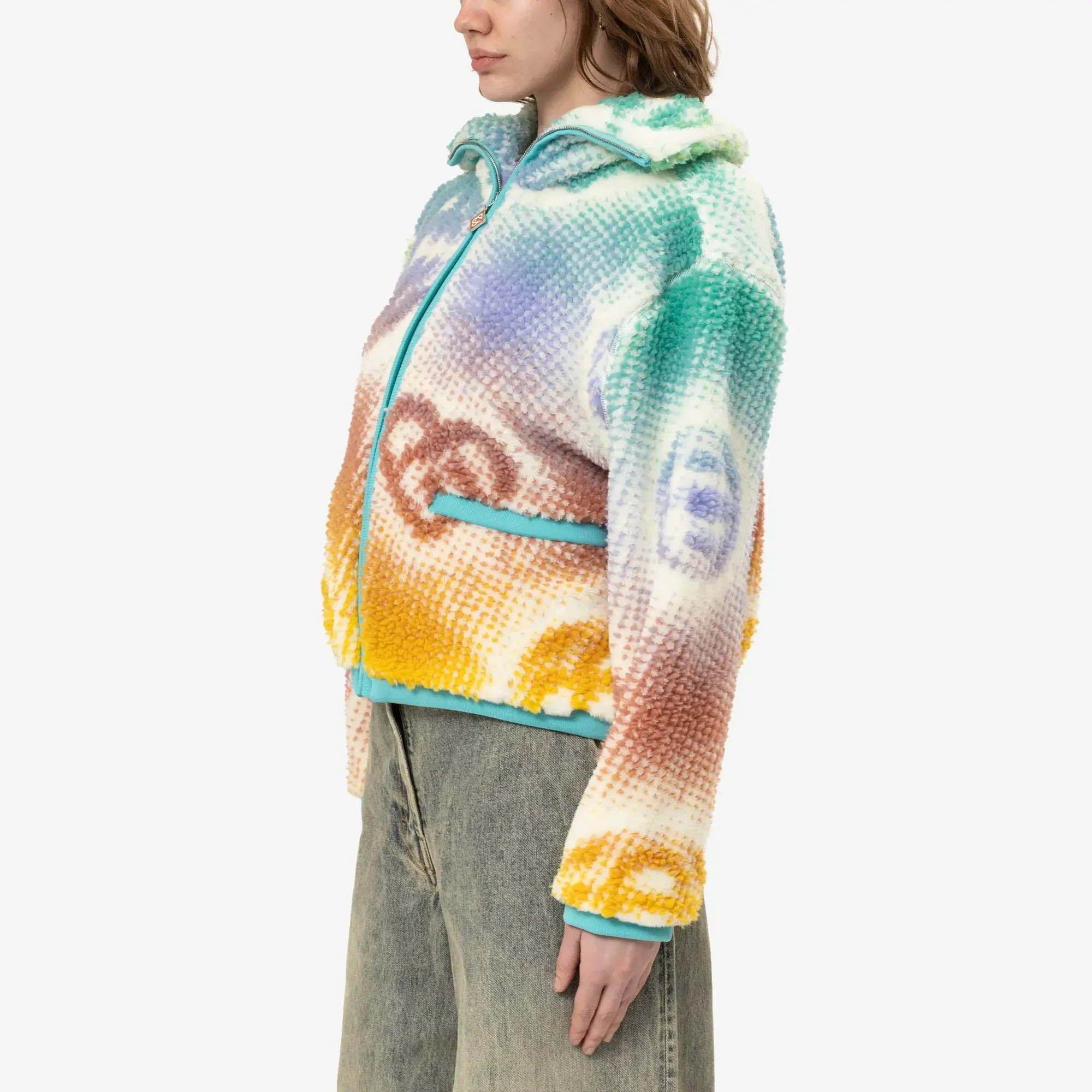 Womens Monogram Fleece Jacket - Image 3