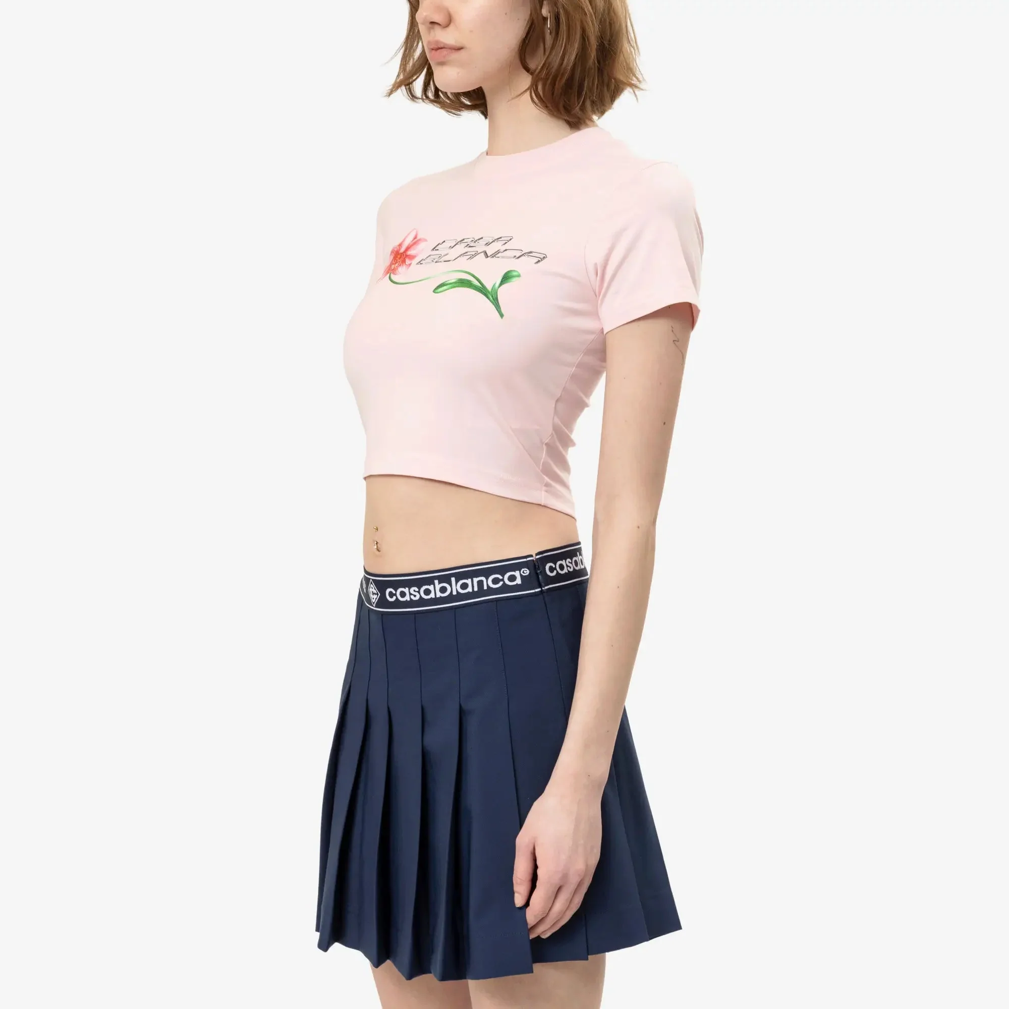 Womens Orchid Logo Cropped Baby Tee - Image 3