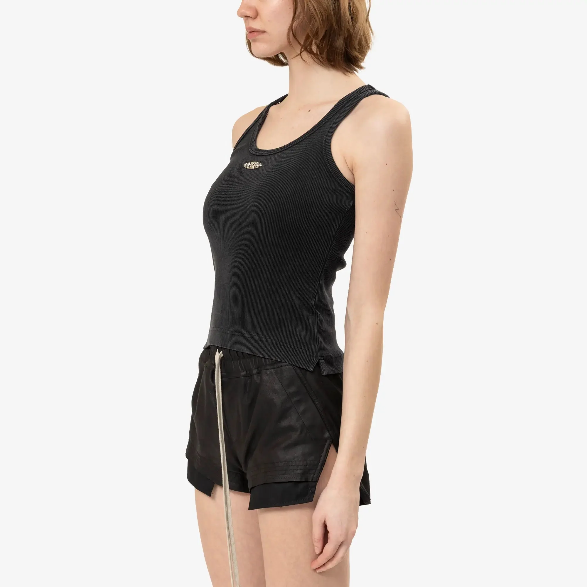Womens Faded Ribbed Tank Top - Image 3