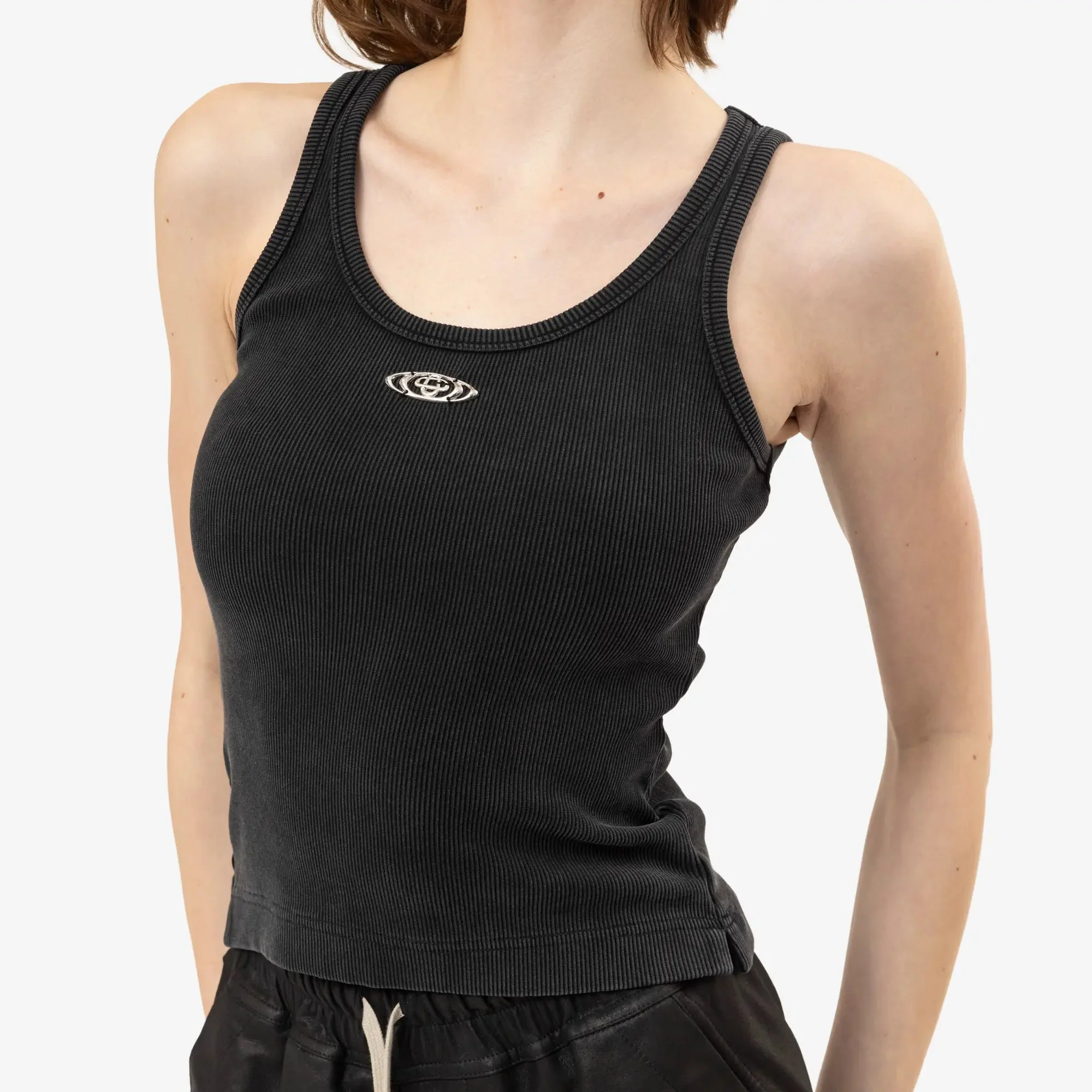 Womens Faded Ribbed Tank Top - Image 5