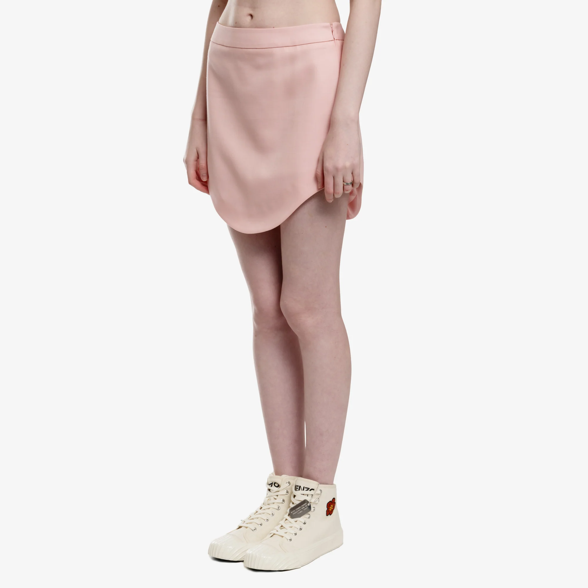 Womens Wool Gaberdine Mini Skirt - Image 3