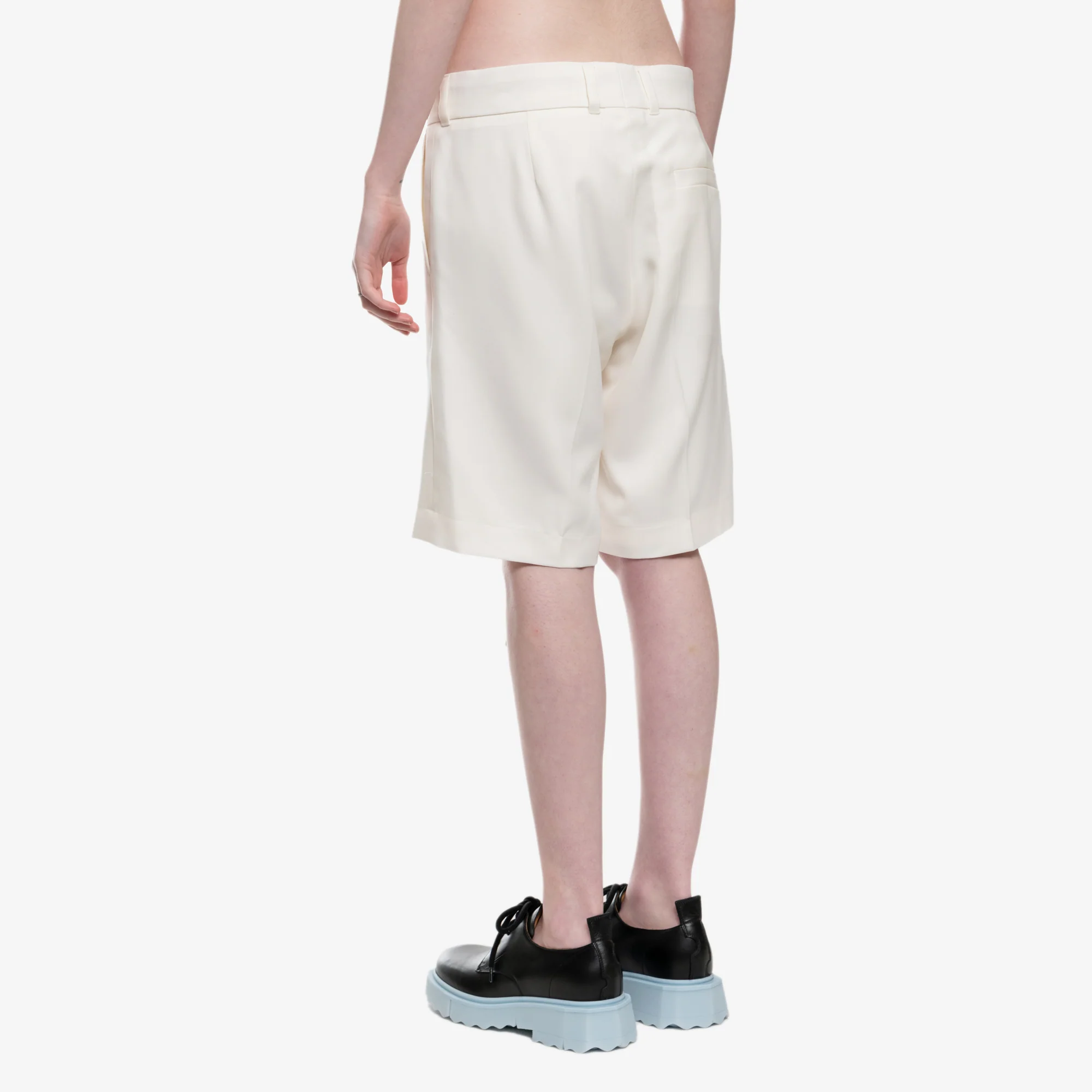 Wool Gaberdine Tailored Shorts - Image 4