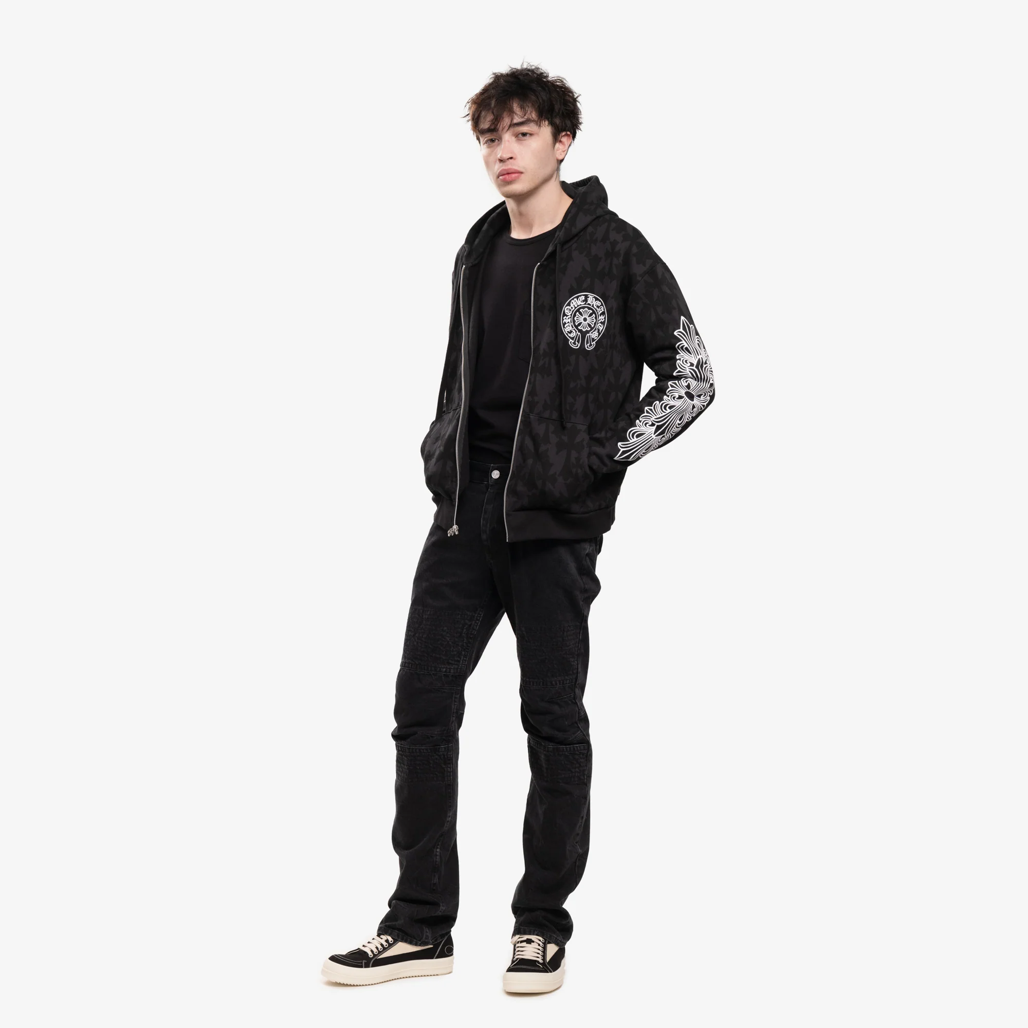 CH Classic Scroll Multi Cross Print Zip Up Hoody - Image 2