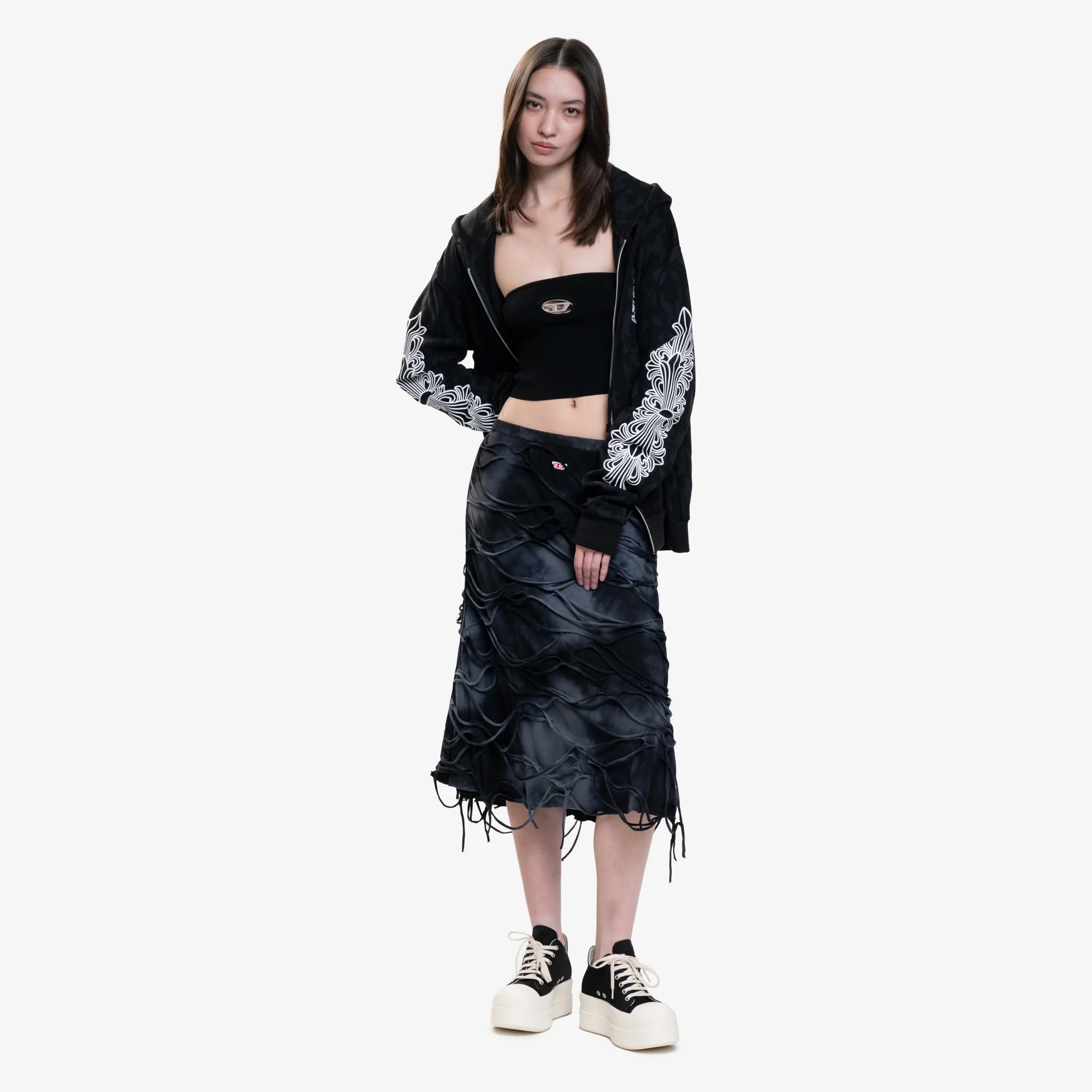 CH Classic Scroll Multi Cross Print Zip Up Hoody - Image 6