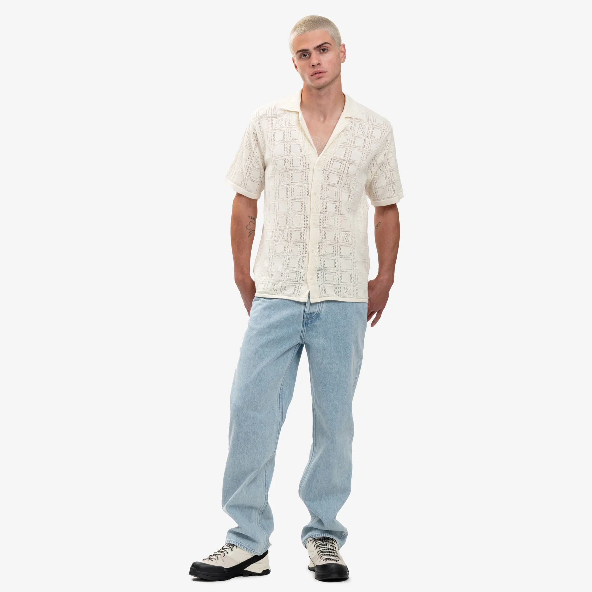 Chalk Lace Knit Shirt - Image 2