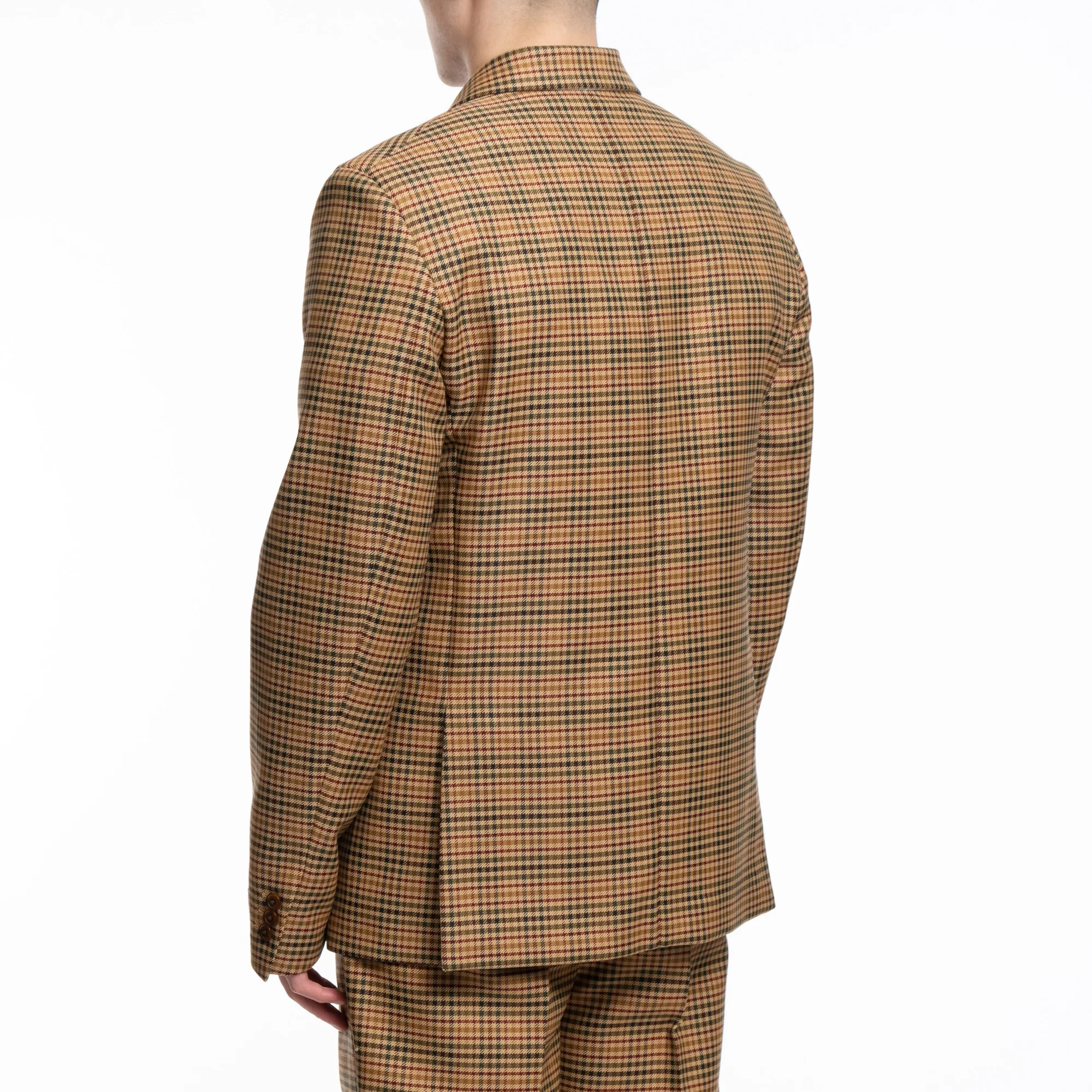 Checked 3 Button Slim Jacket - Image 3
