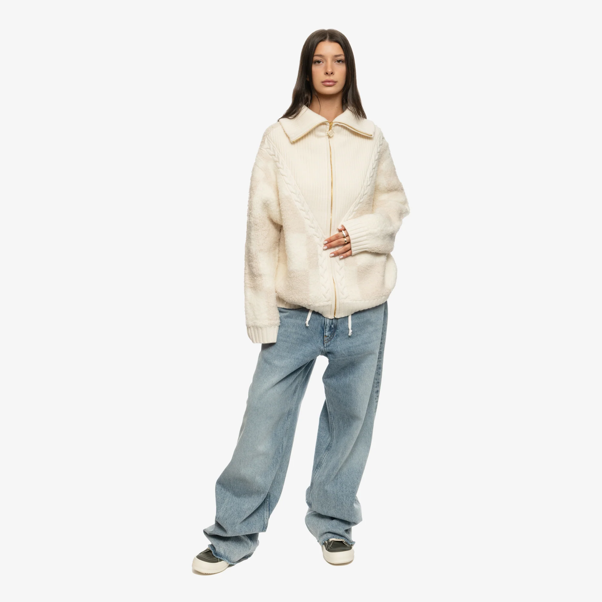 Checked Boucle Cardigan - Image 5