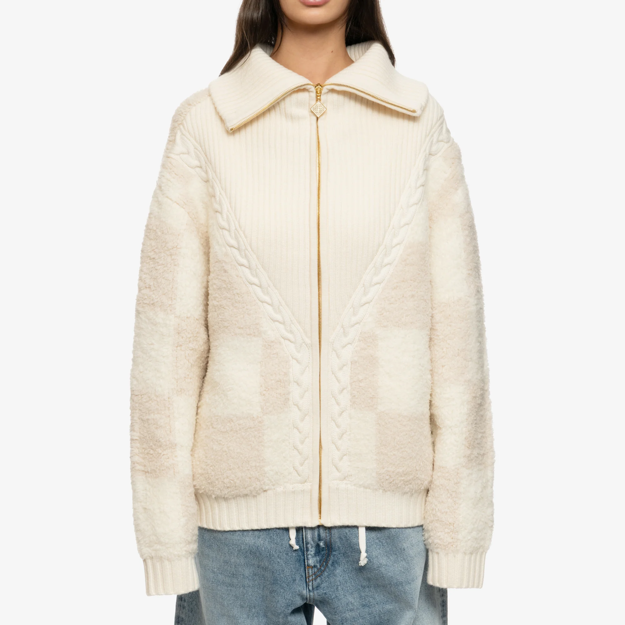 Checked Boucle Cardigan - Image 6