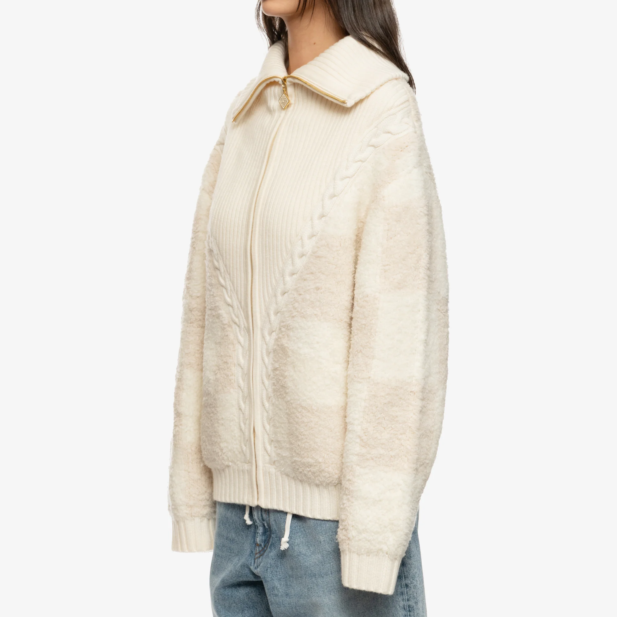 Checked Boucle Cardigan - Image 7