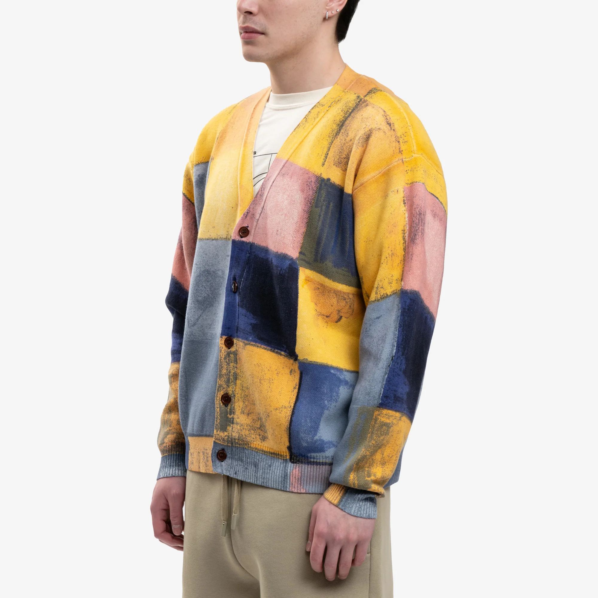 Checkered Mohair Cardigan - Image 3