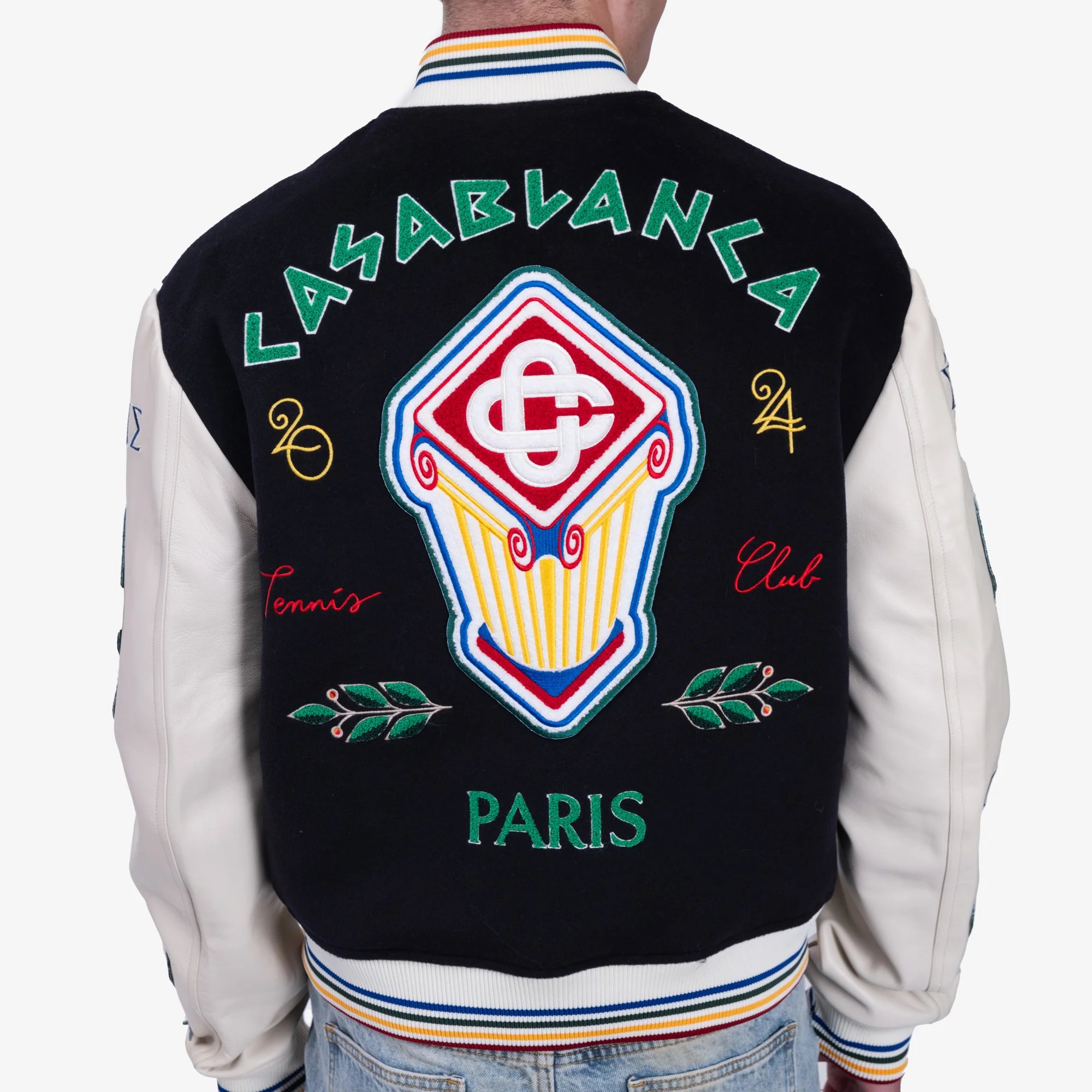 Chenille Patchwork Bomber Jacket - Image 7