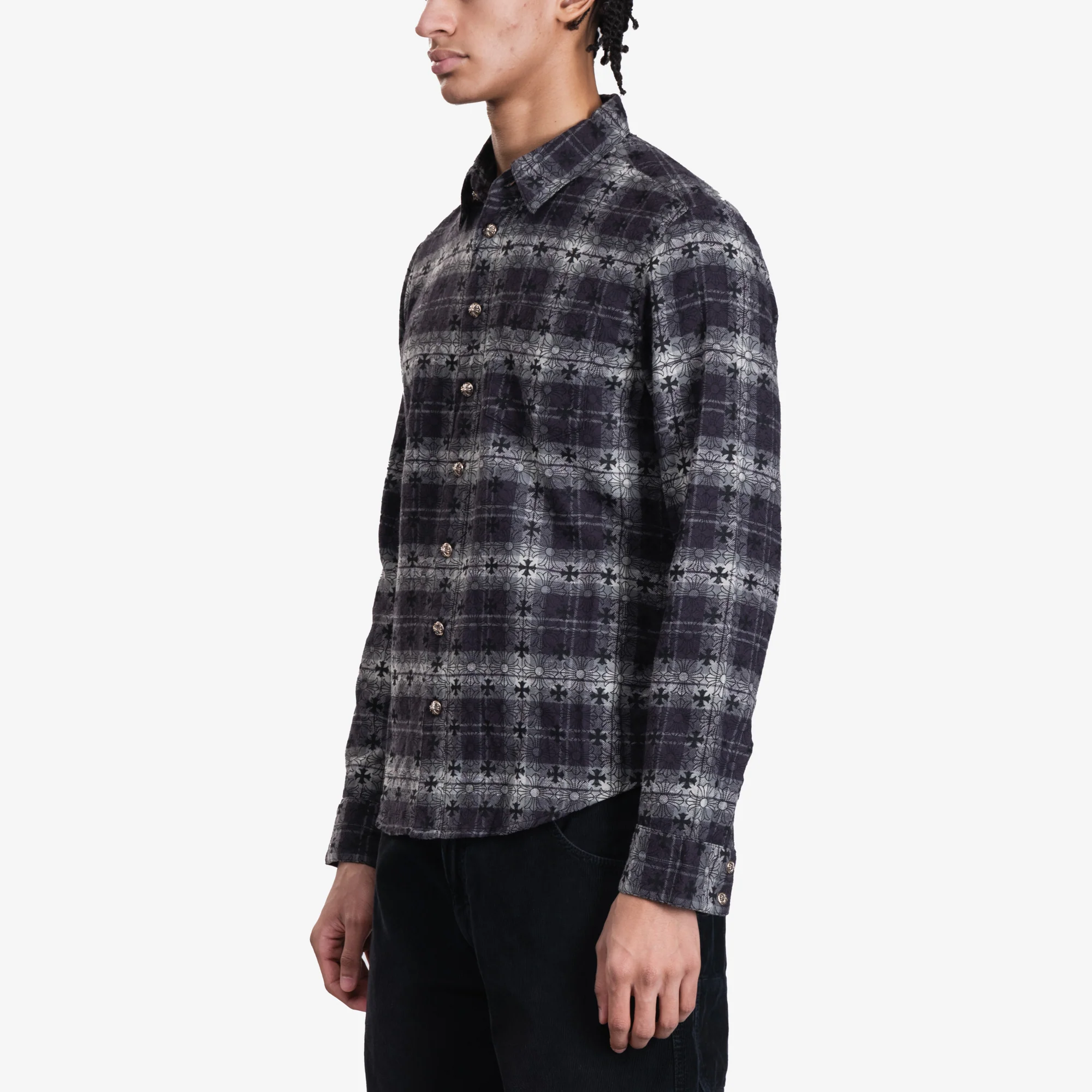 Loose Ends Cross Patch Flannel Shirt - Image 3