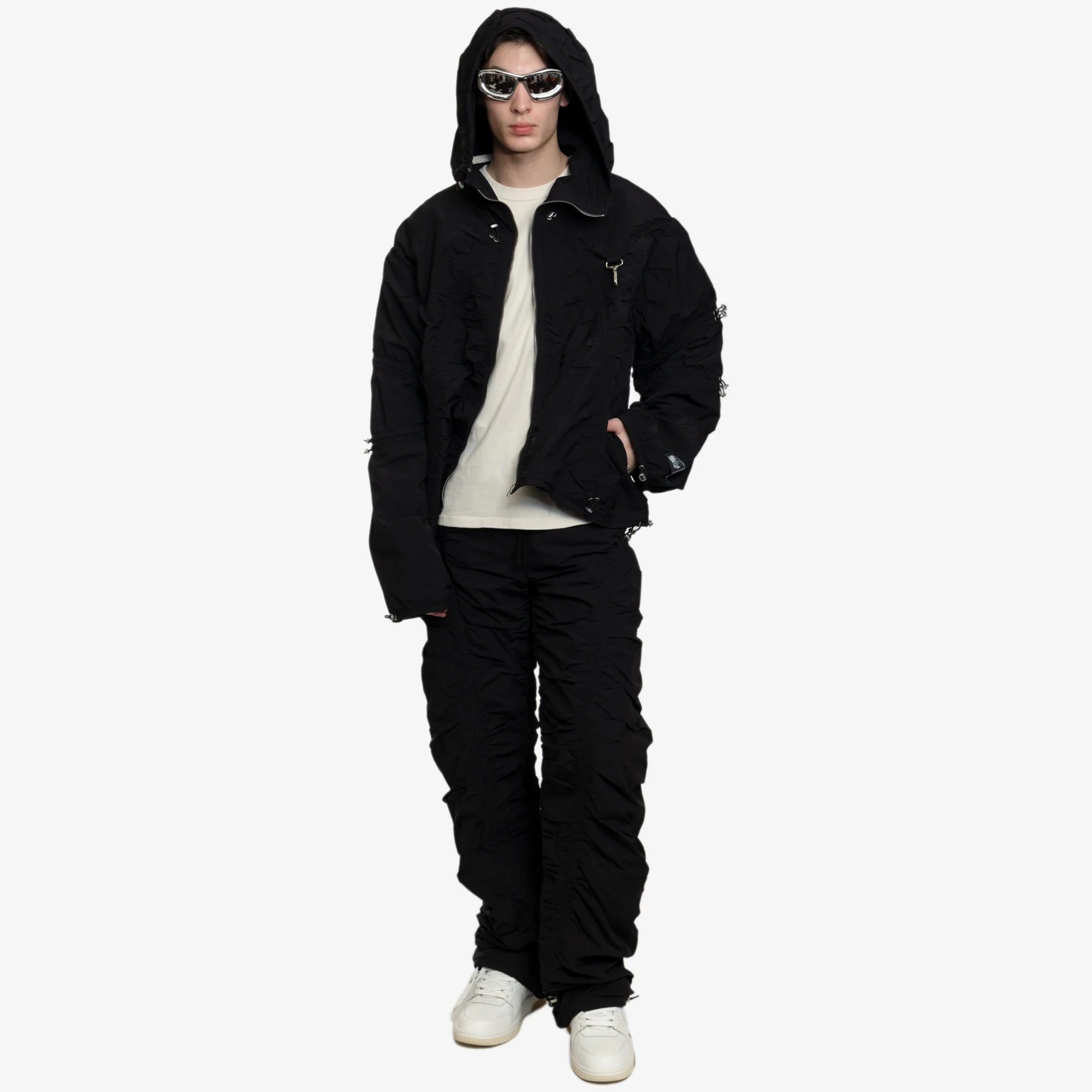 Cinched Nylon Hooded Jacket - Image 2