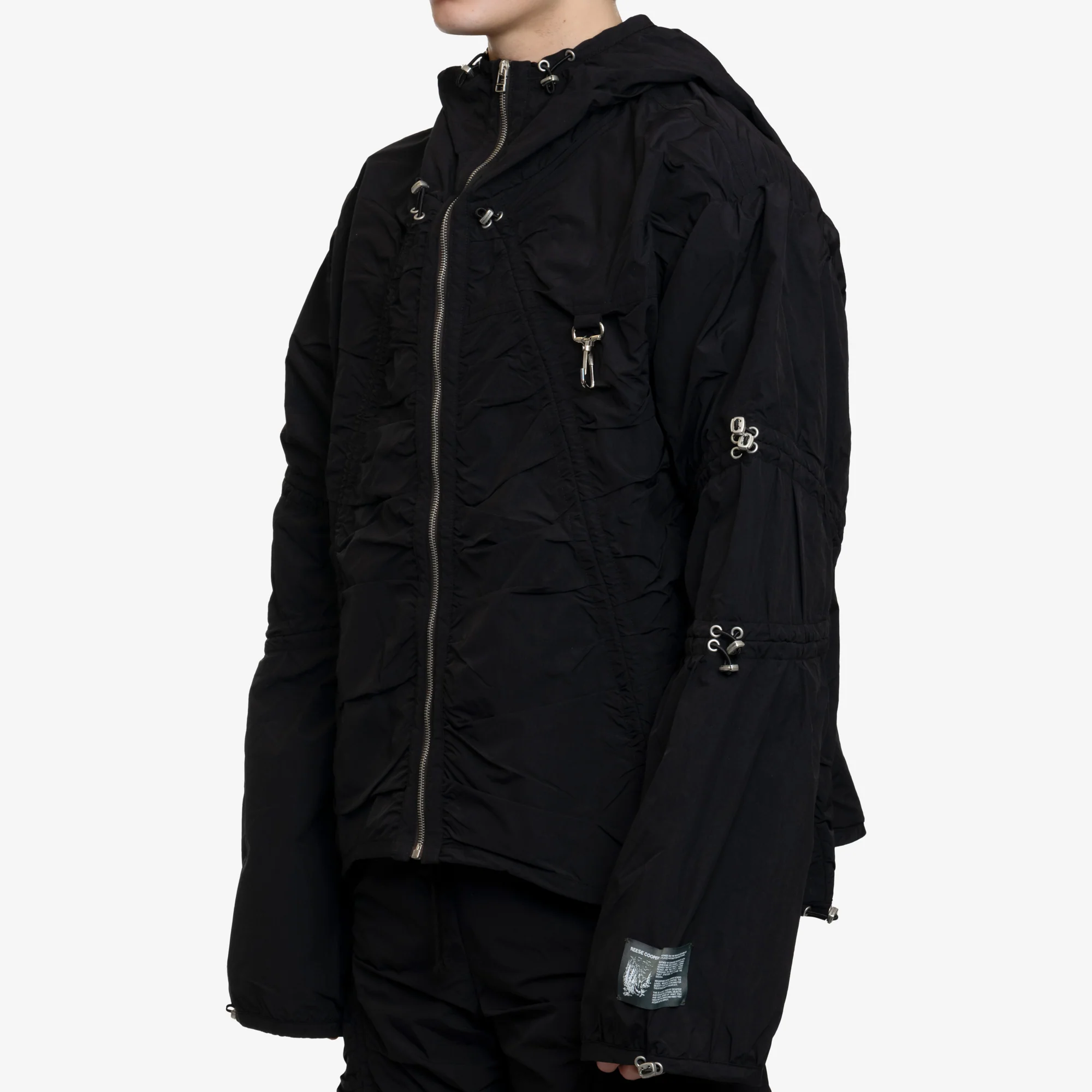 Cinched Nylon Hooded Jacket - Image 3