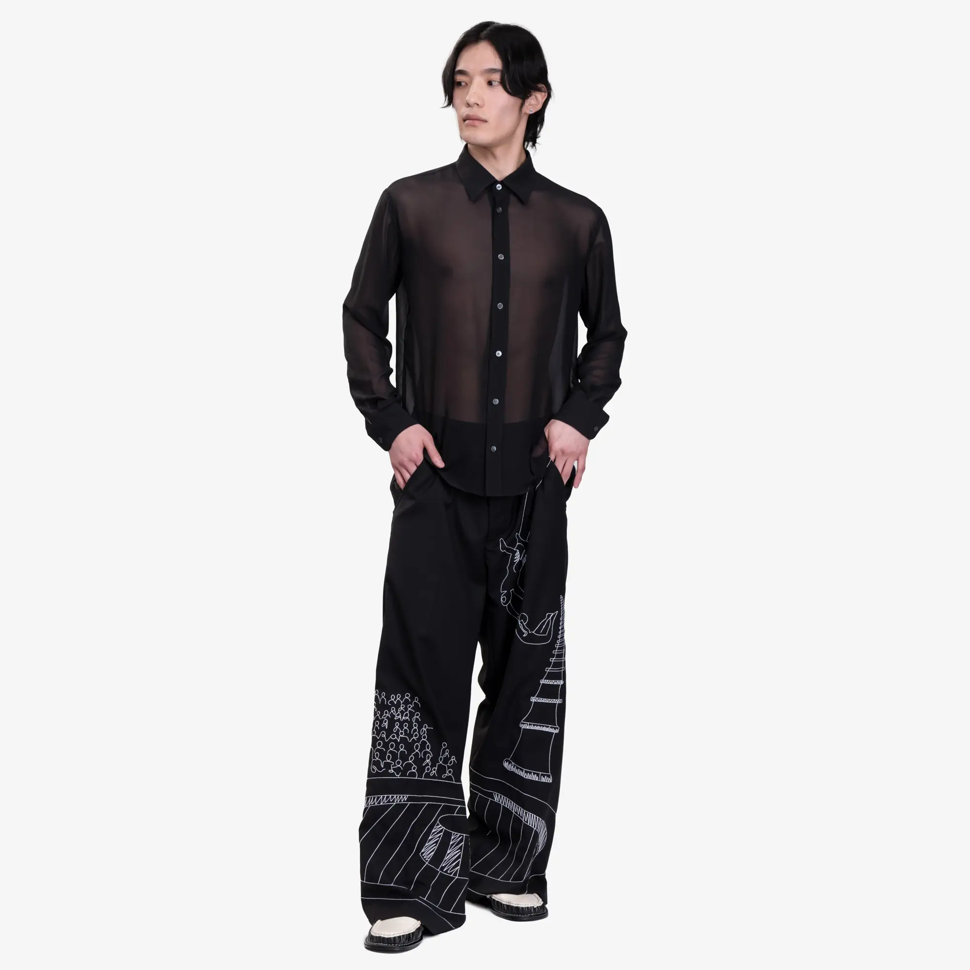 Circus Sketch Baggy Pants - Image 2