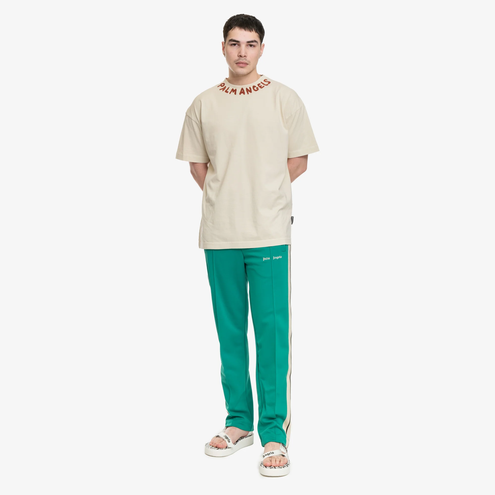 Classic Logo Green Track Pants - Image 2
