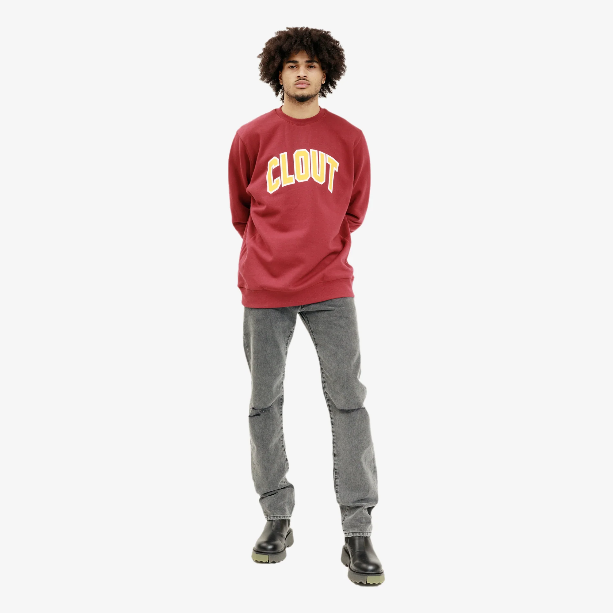 Clout Burgundy Sweatshirt - Image 2