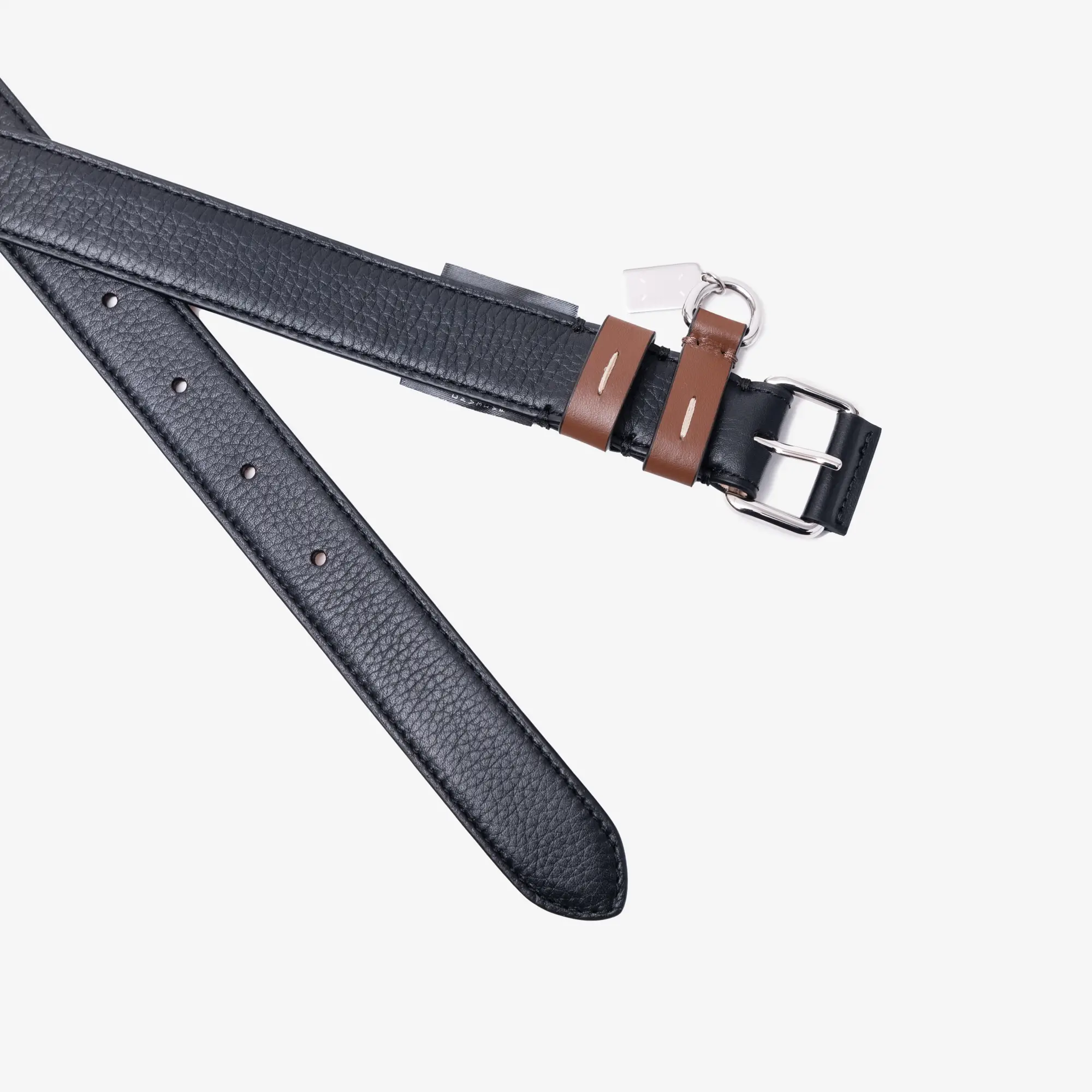 Contrast Leather Belt - Image 2