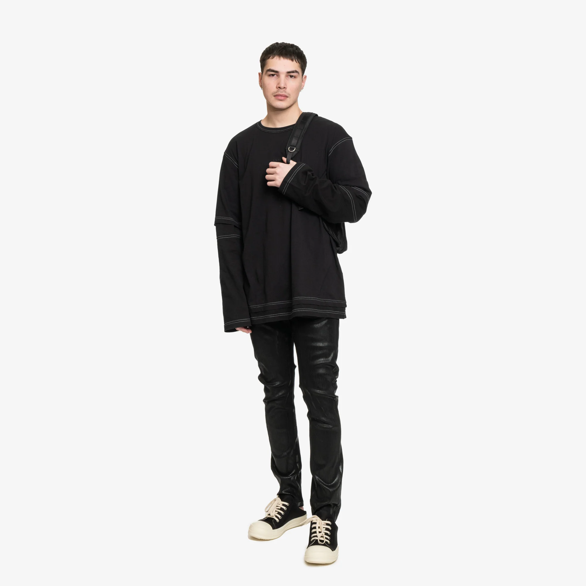 Contrast Stitch Double LS T-Shirt - Image 2