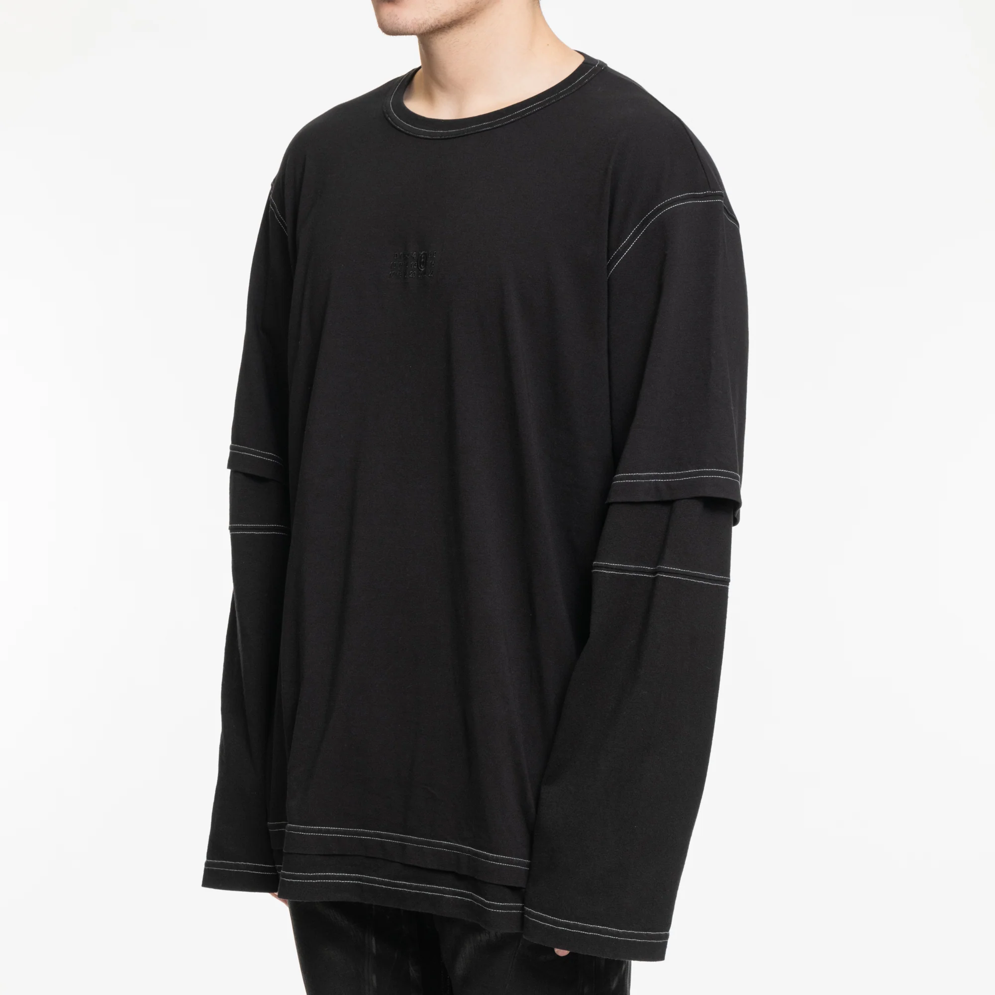 Contrast Stitch Double LS T-Shirt - Image 3