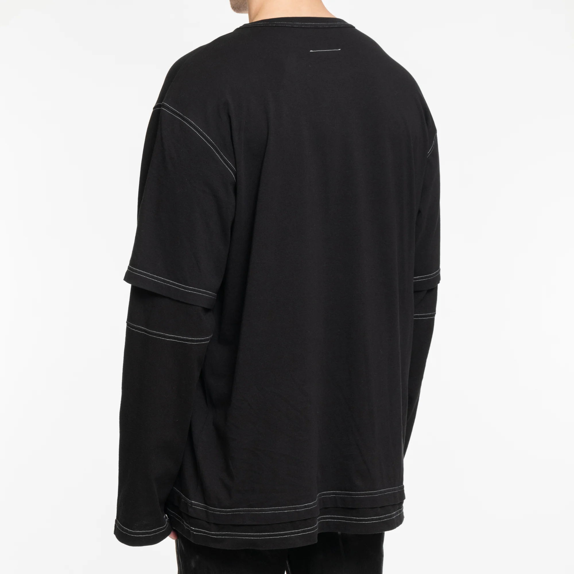 Contrast Stitch Double LS T-Shirt - Image 4
