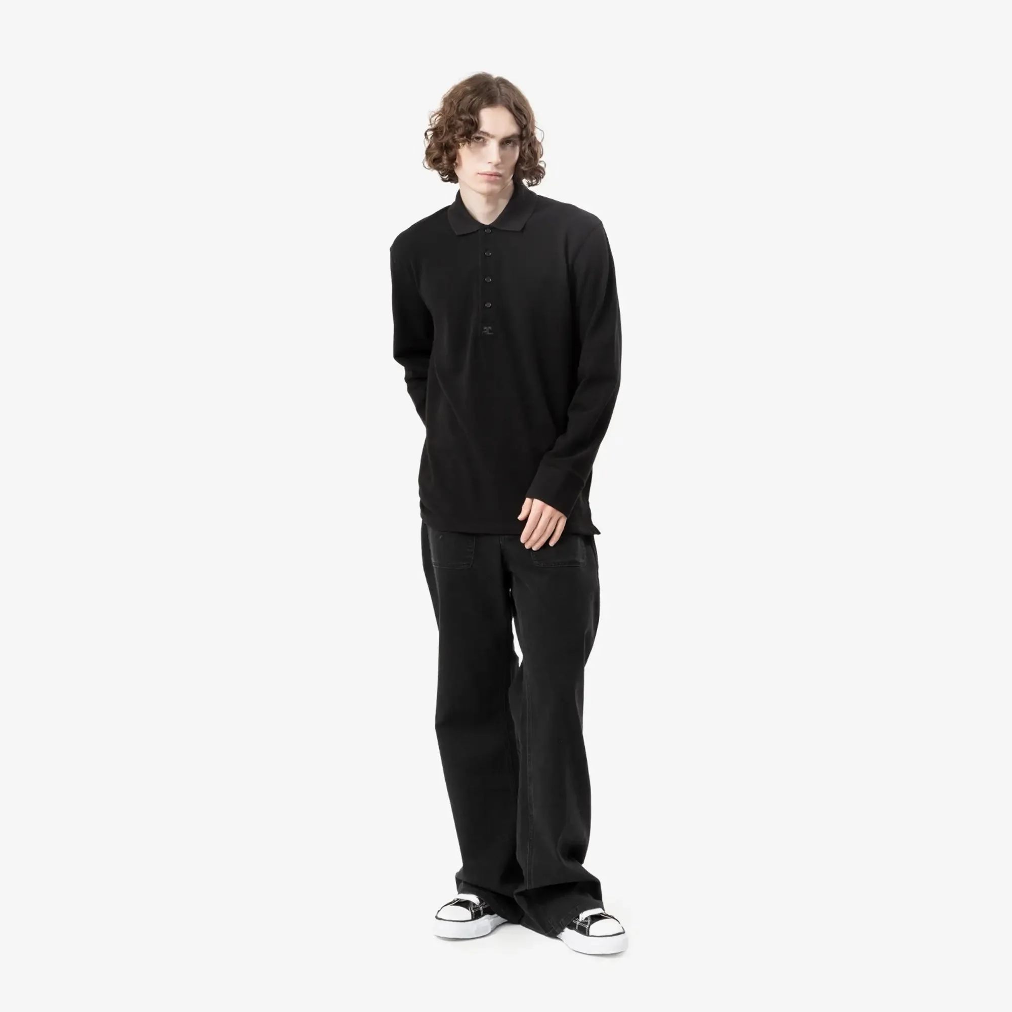 Oversized Long Sleeve Polo - Image 2