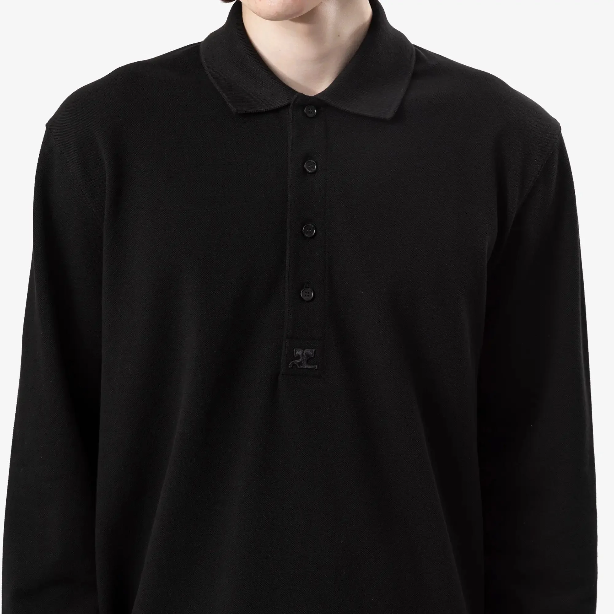 Oversized Long Sleeve Polo - Image 5