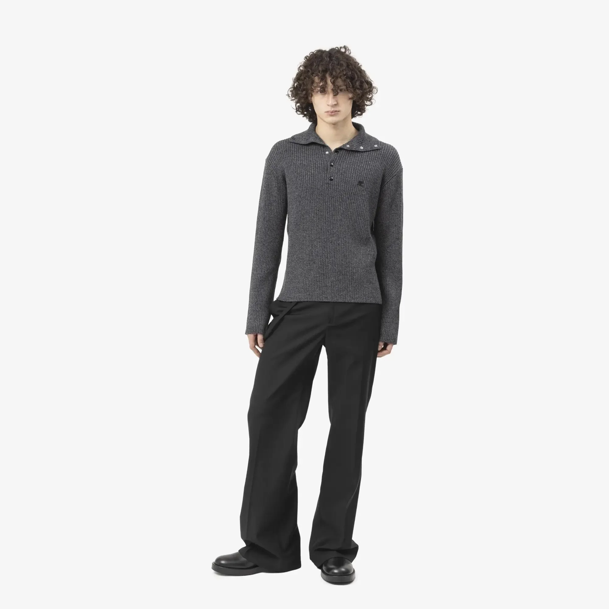 Ribbed Wool Polo - Image 2