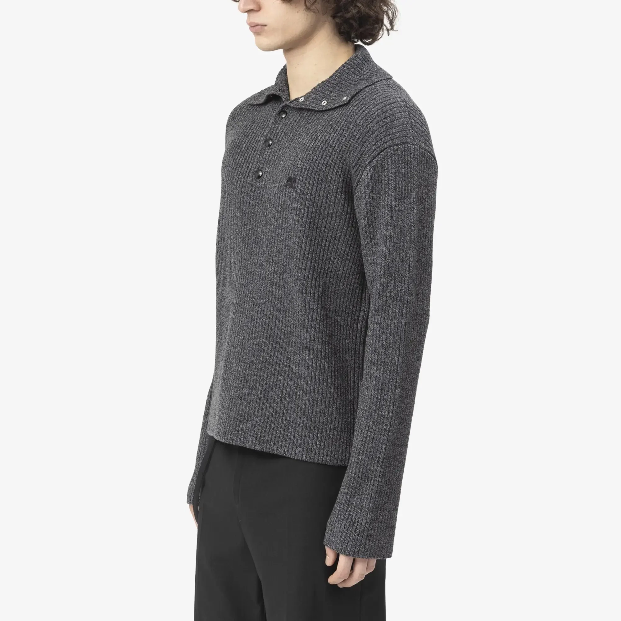 Ribbed Wool Polo - Image 3