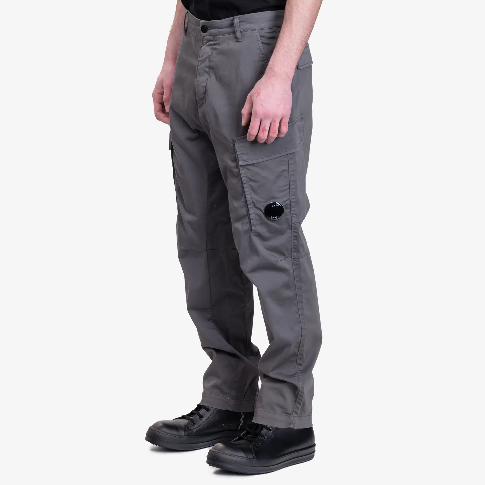 Stretch Sateen Loose Cargo Pants - Image 3