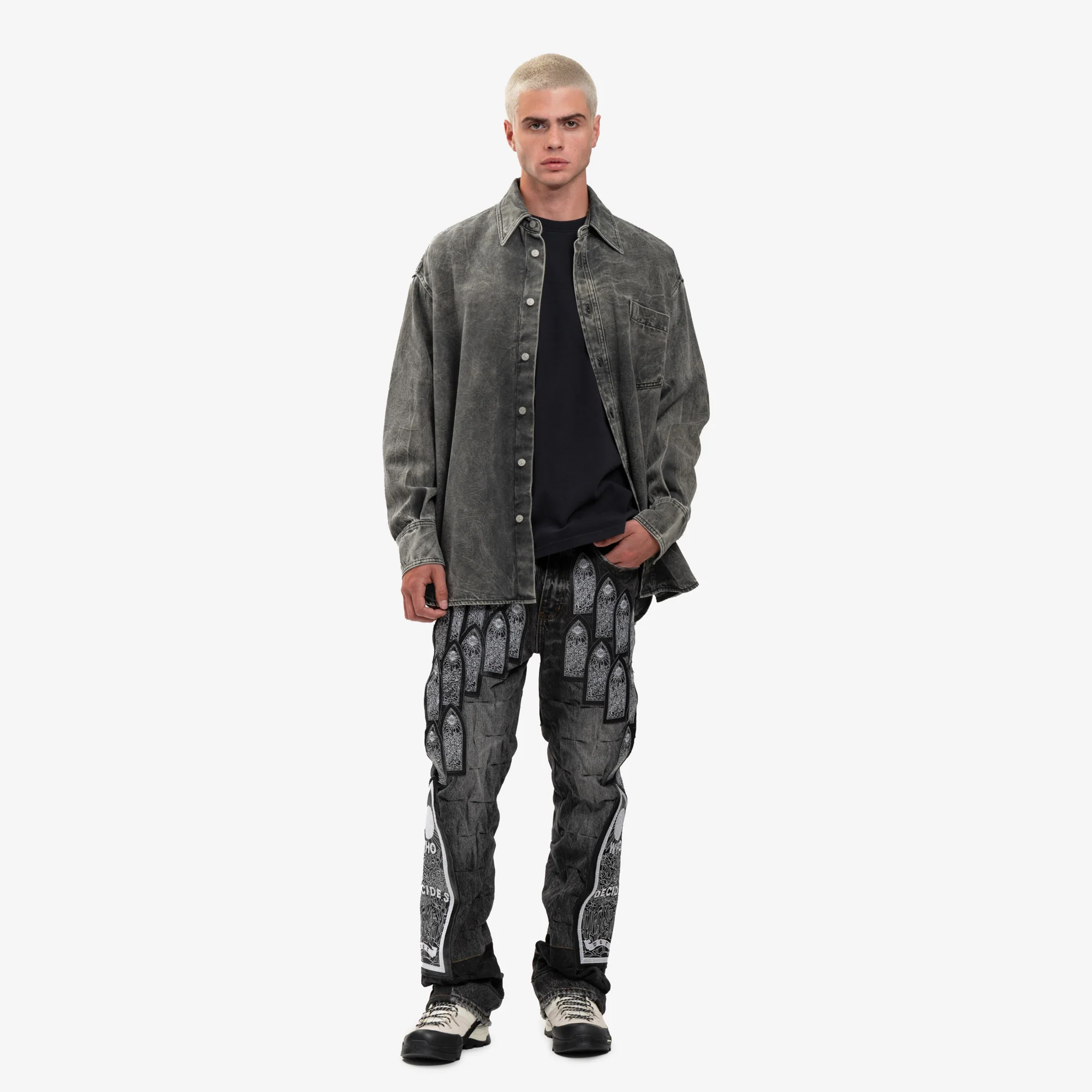 Crinkle Wash Denim Shirt - Image 2
