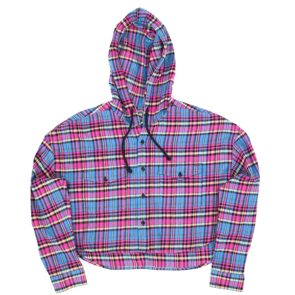 Womens Cropped Hooded Shirt - Image 4