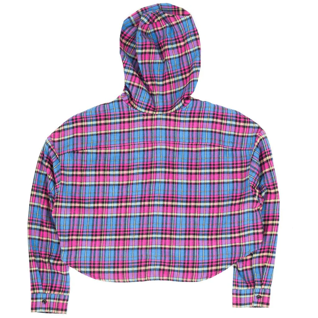 Womens Cropped Hooded Shirt - Image 5