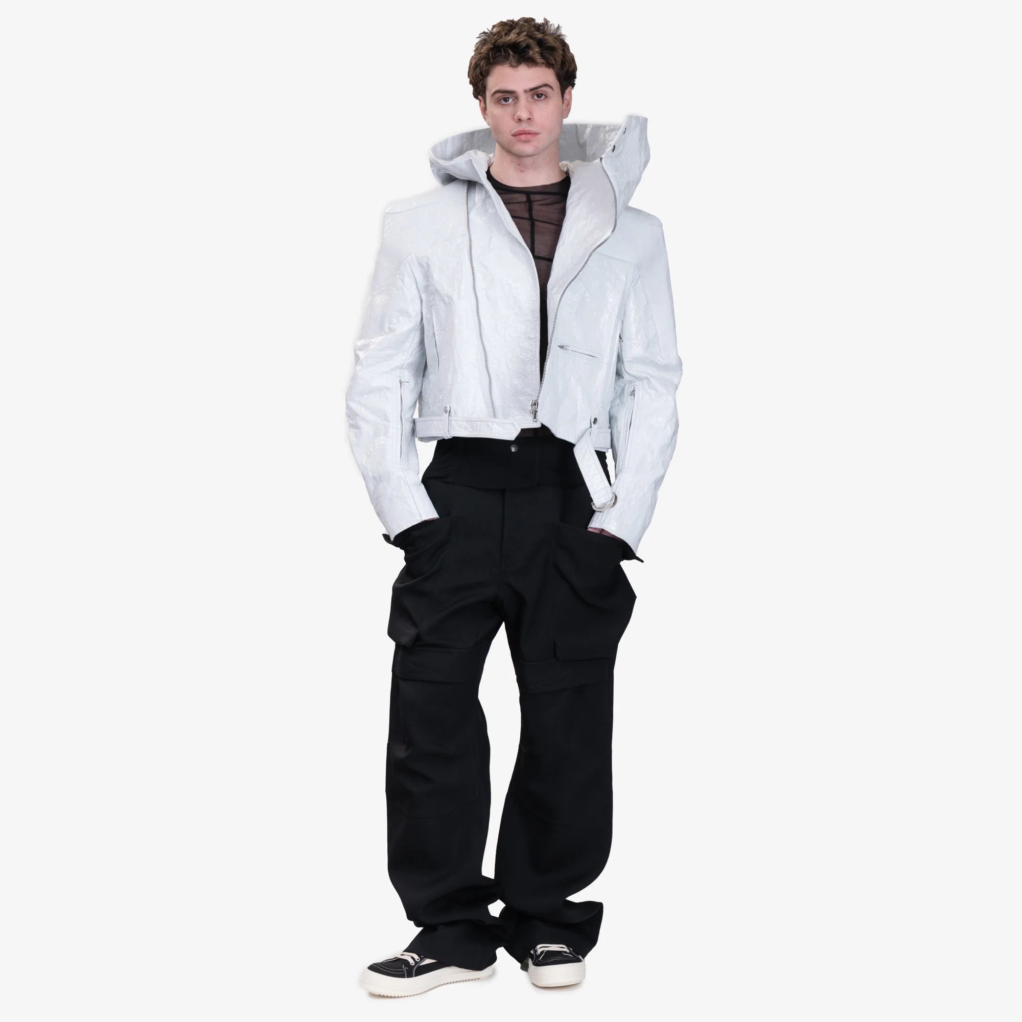 Cropped Hooded Stooges Runway Jacket - Image 2